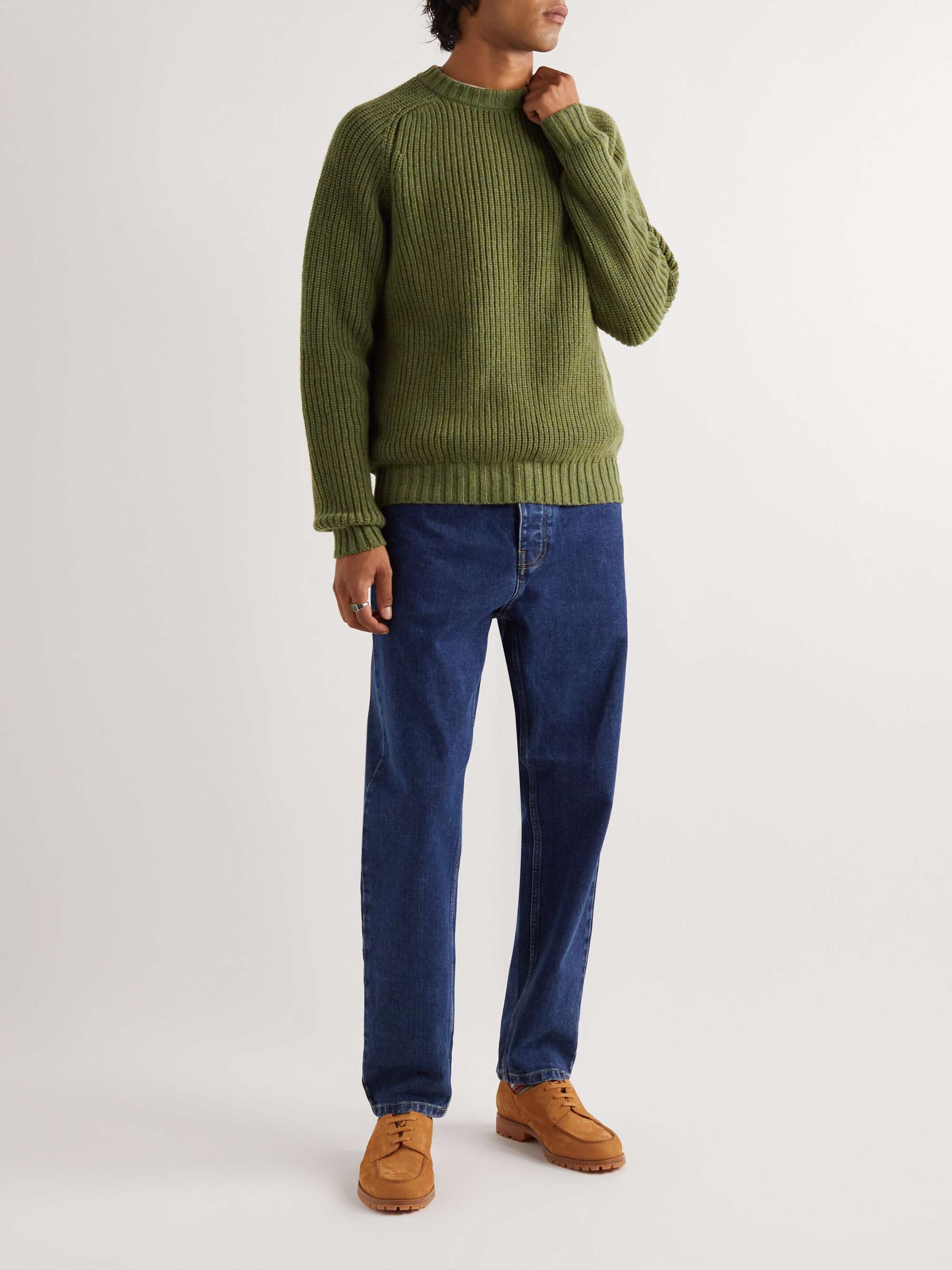 A KIND OF GUISE Badger Ribbed Merino Wool and Cashmere-Blend Sweater