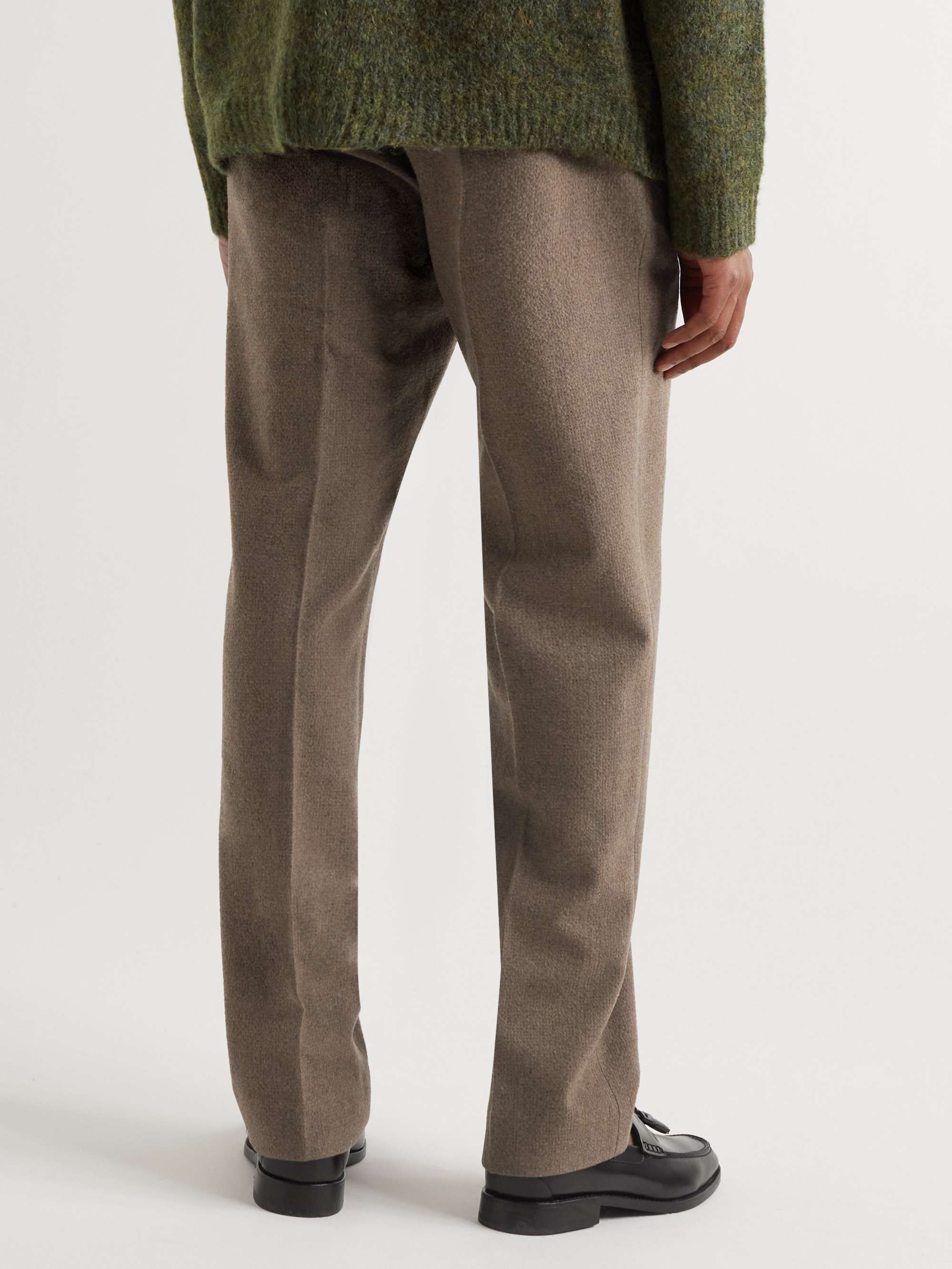 A KIND OF GUISE Straight-Leg Felt Suit Trousers