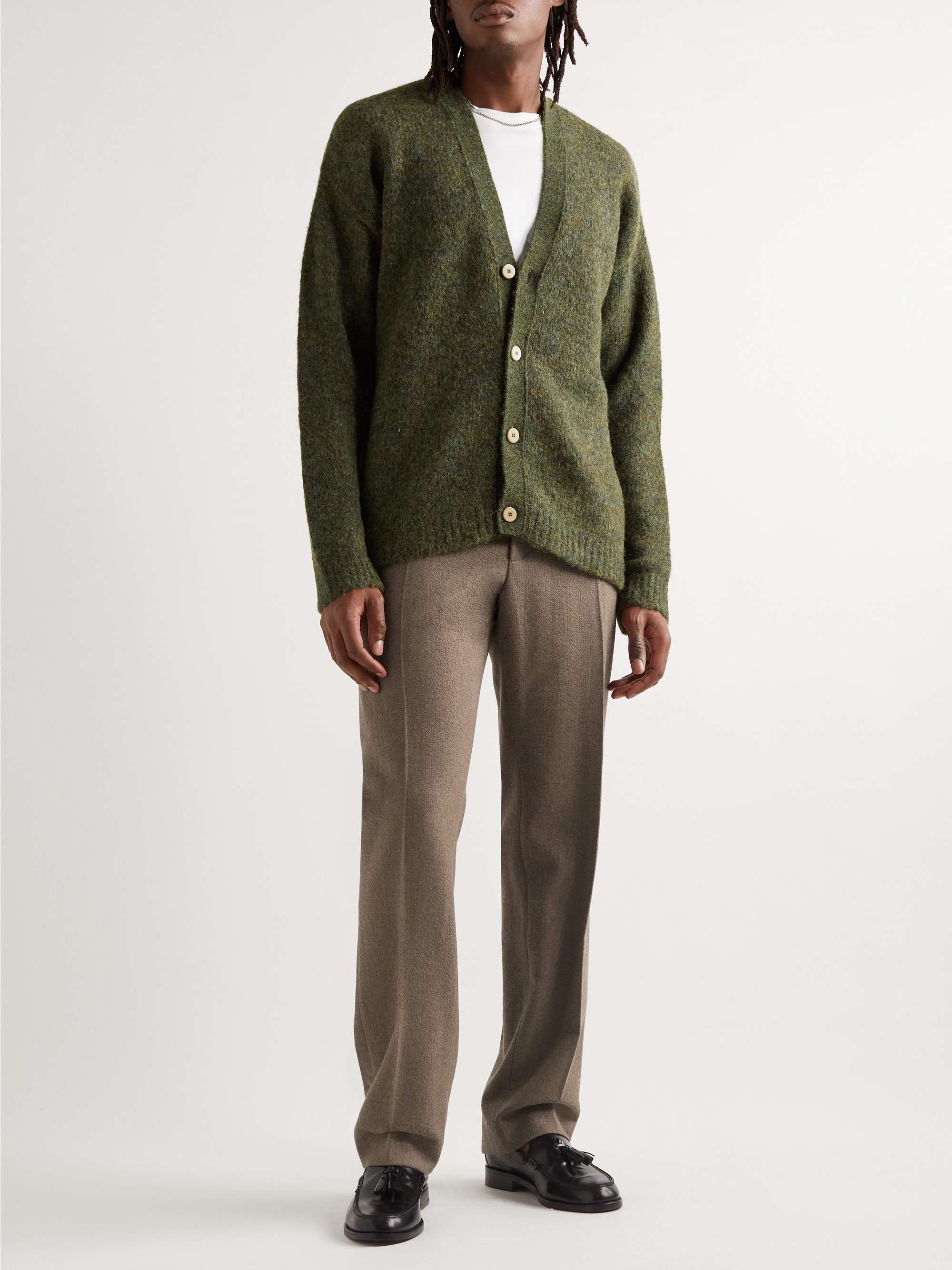 A KIND OF GUISE Straight-Leg Felt Suit Trousers