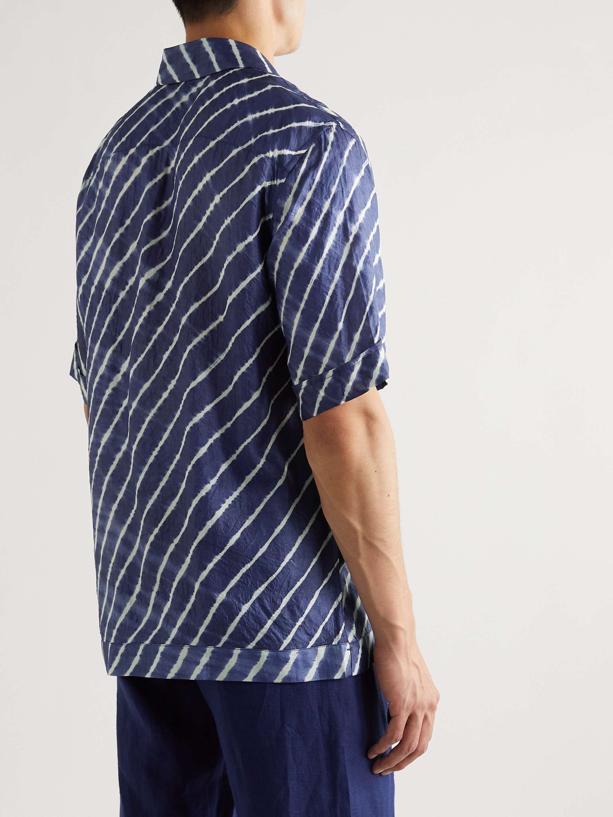 SMR DAYS Bakoven Camp-Collar Cotton-Chambray Shirt
