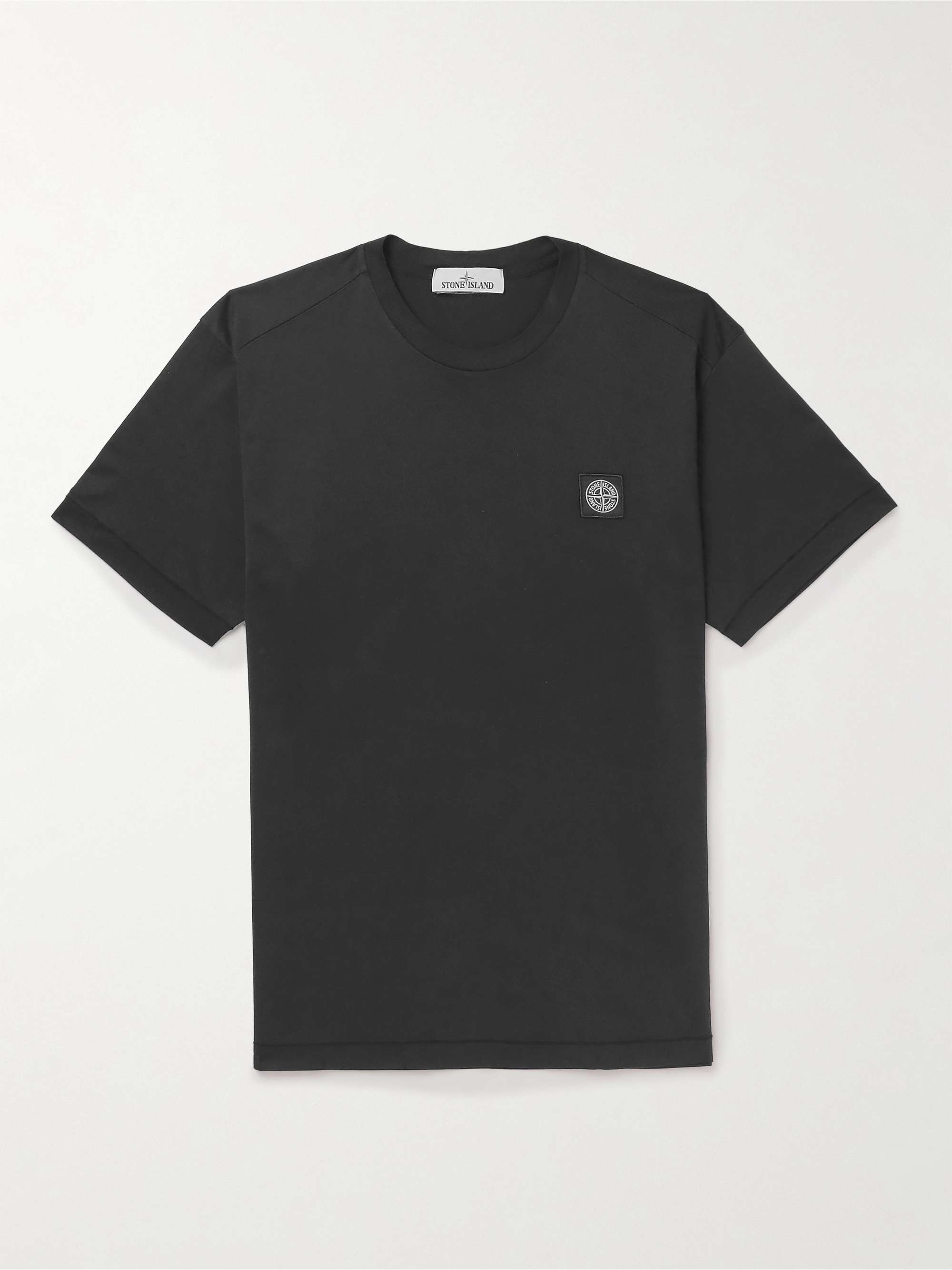 STONE ISLAND Logo-Appliquéd Cotton-Jersey T-Shirt