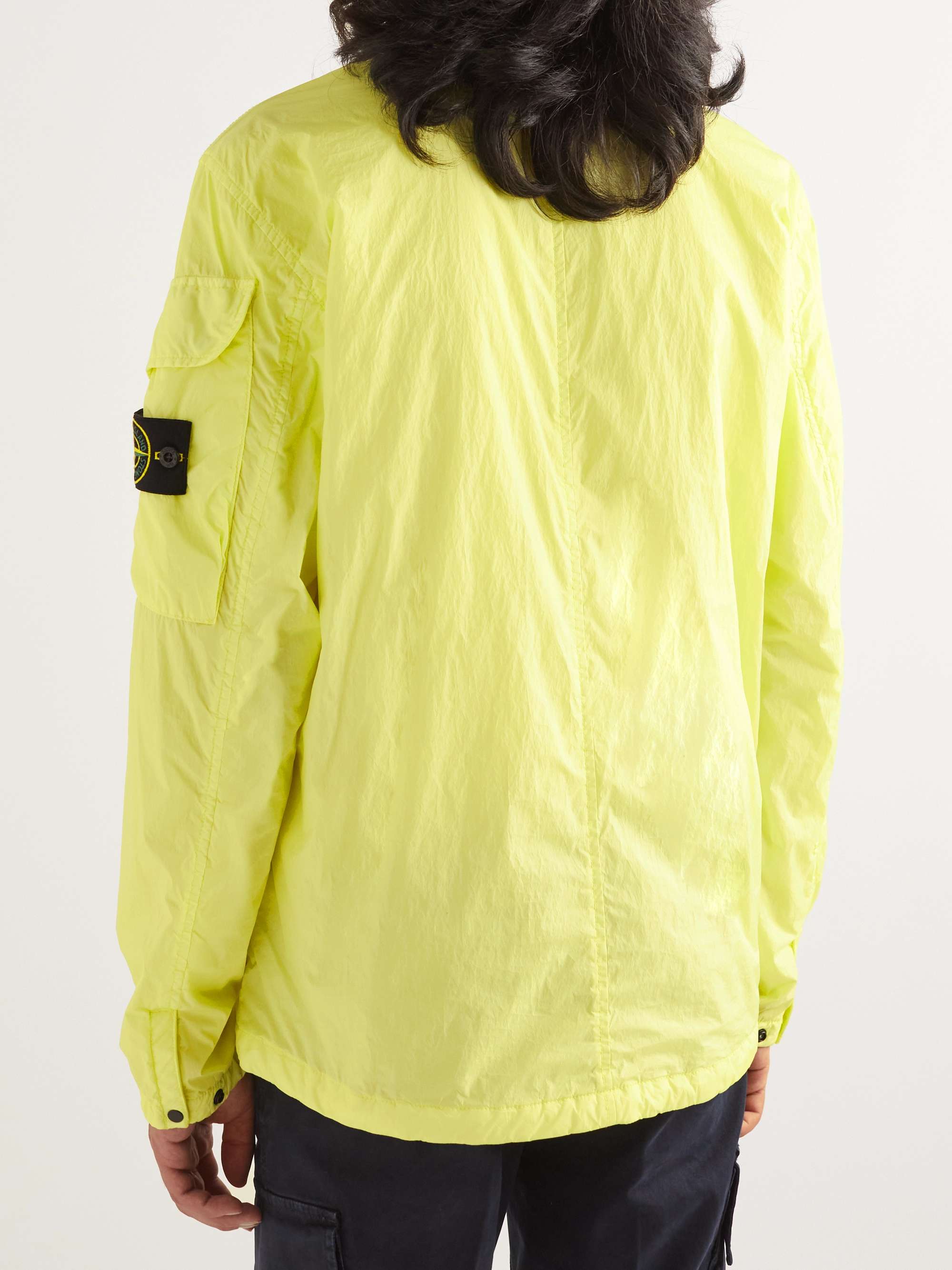 STONE ISLAND Logo-Appliquéd Crinkled-Nylon Jacket