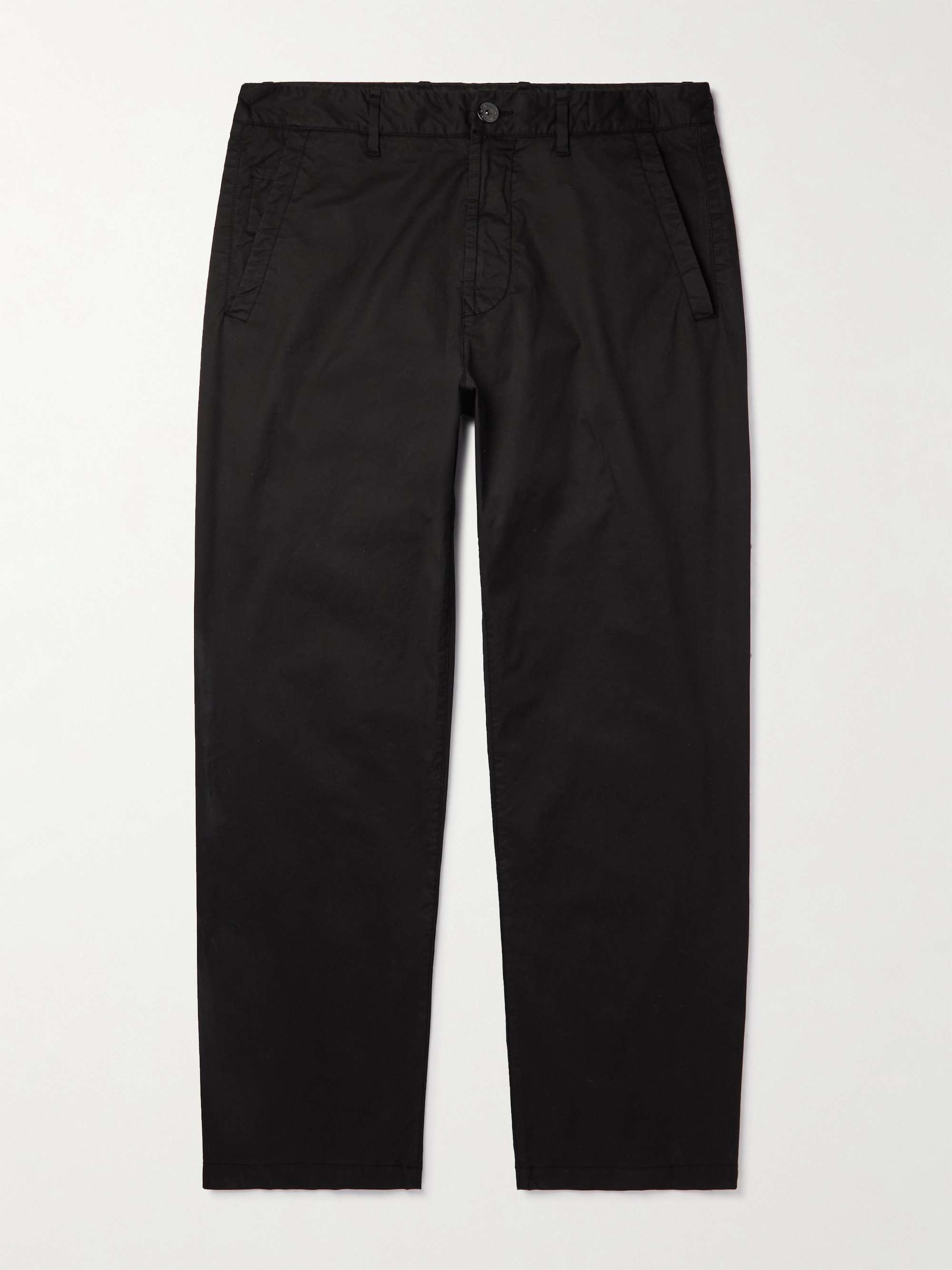 STONE ISLAND Straight-Leg Garment-Dyed Stretch-Cotton Gabardine Chinos ...