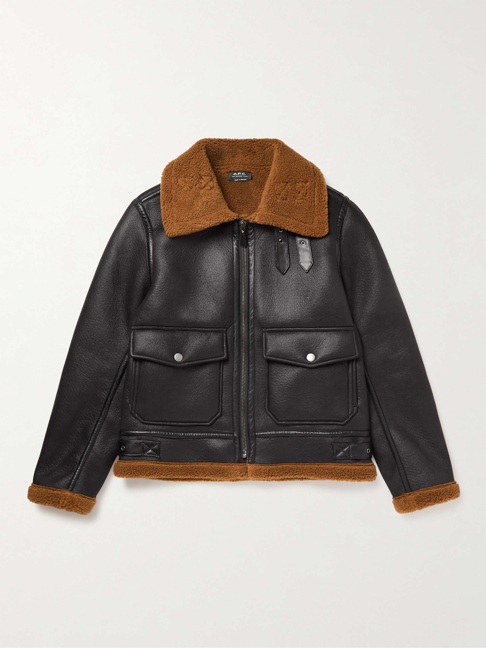 A.P.C. Faux Shearling Blouson Jacket for Men | MR PORTER