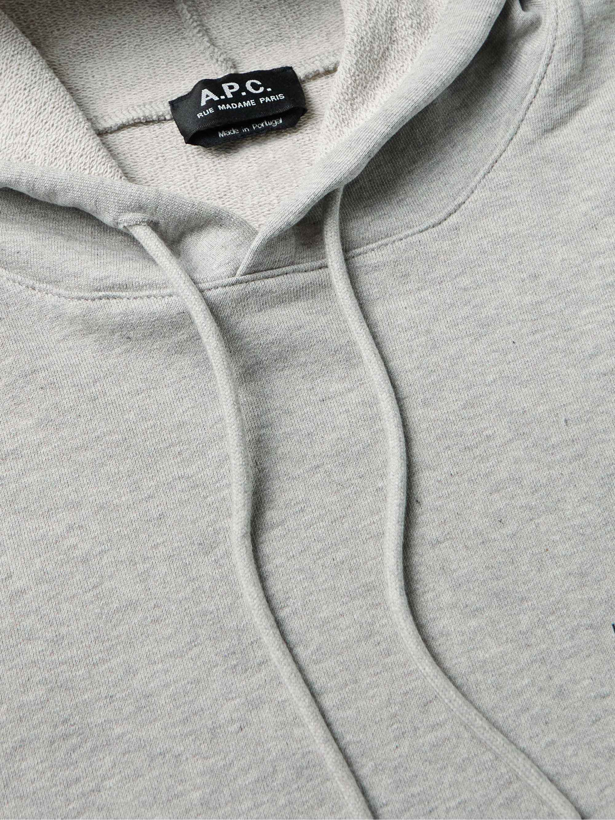 A.P.C. Item Logo-Print Cotton-Jersey Hoodie