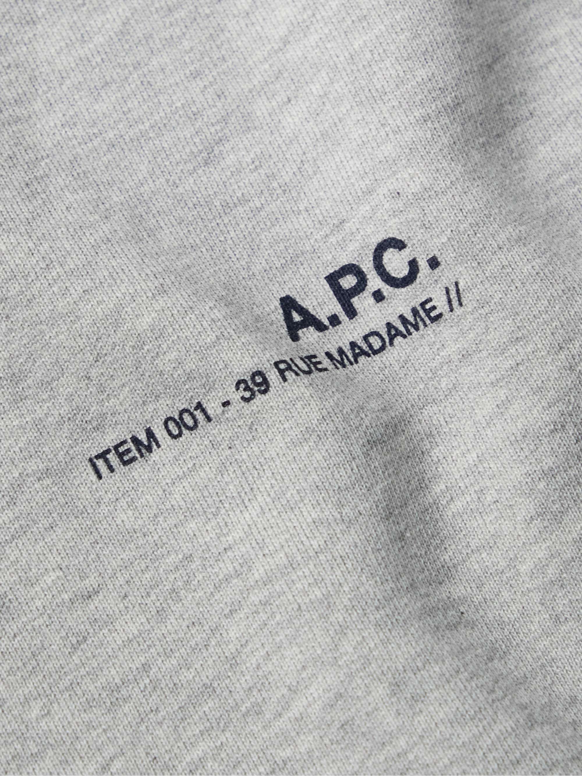 A.P.C. Item Logo-Print Cotton-Jersey Hoodie