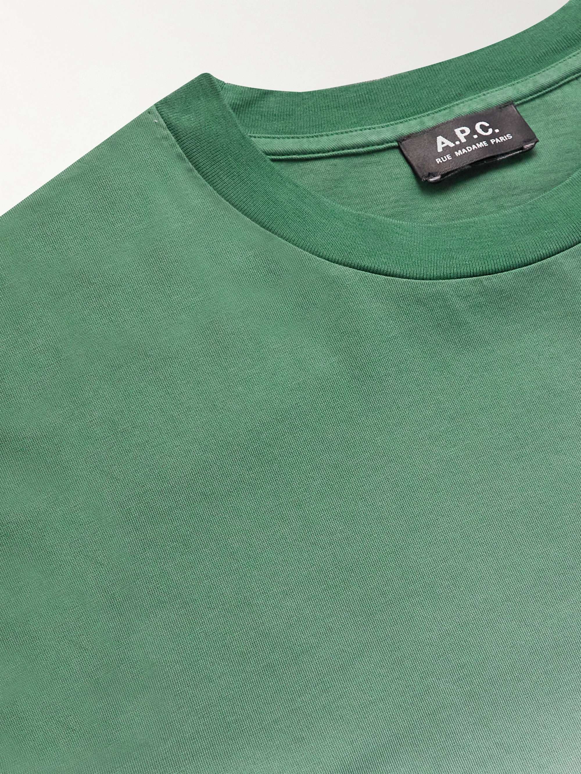 A.P.C. Marius Logo-Print Dip-Dyed Cotton-Jersey T-Shirt