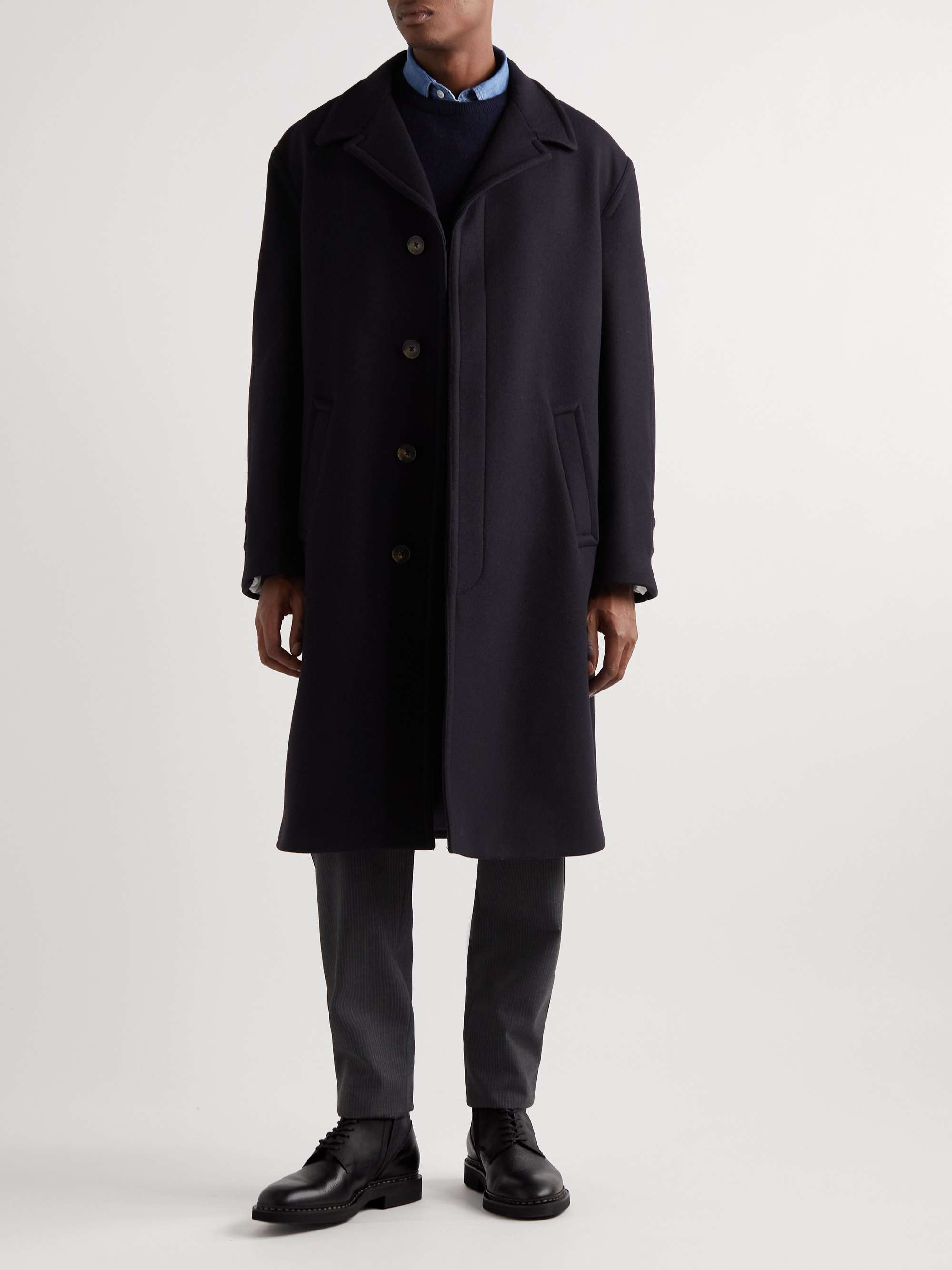 JOHN LOBB Perth Waxed-Suede and Full-Grain Leather Boots