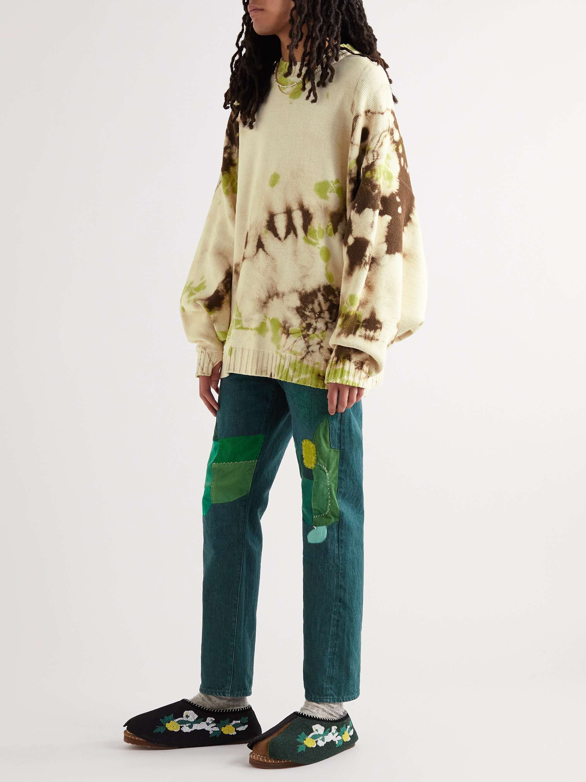 5G Dolman Oversized Tie-Dyed Cotton Sweater