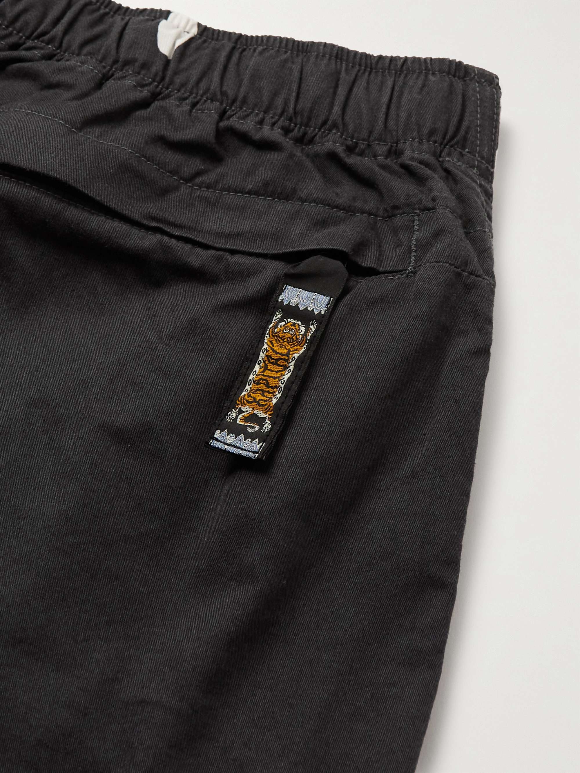 KAPITAL Straight-Leg Printed Combed Cotton-Twill Shorts