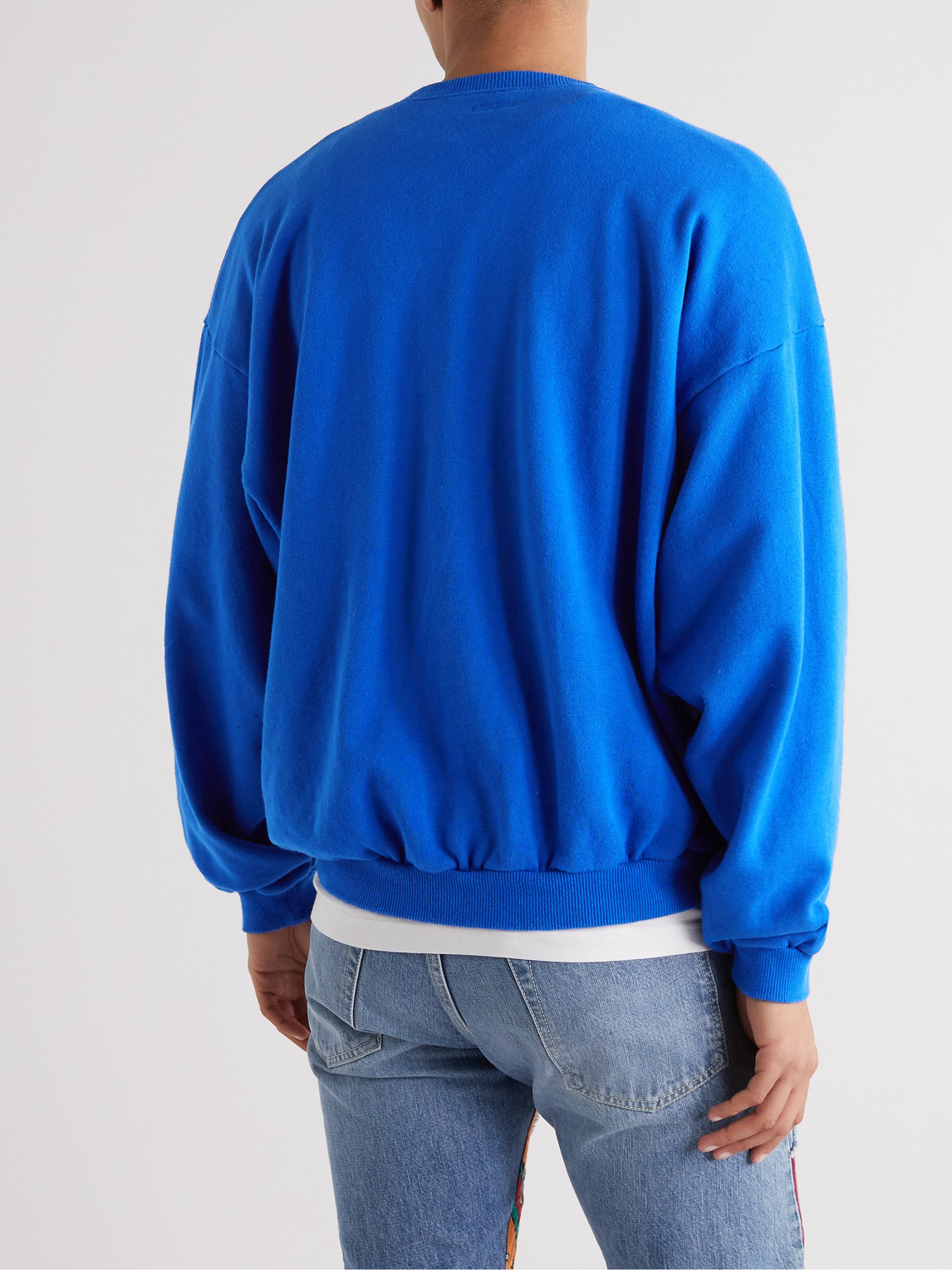 Shop Kapital Big Kountry Printed Cotton-jersey Sweatshirt In Blue
