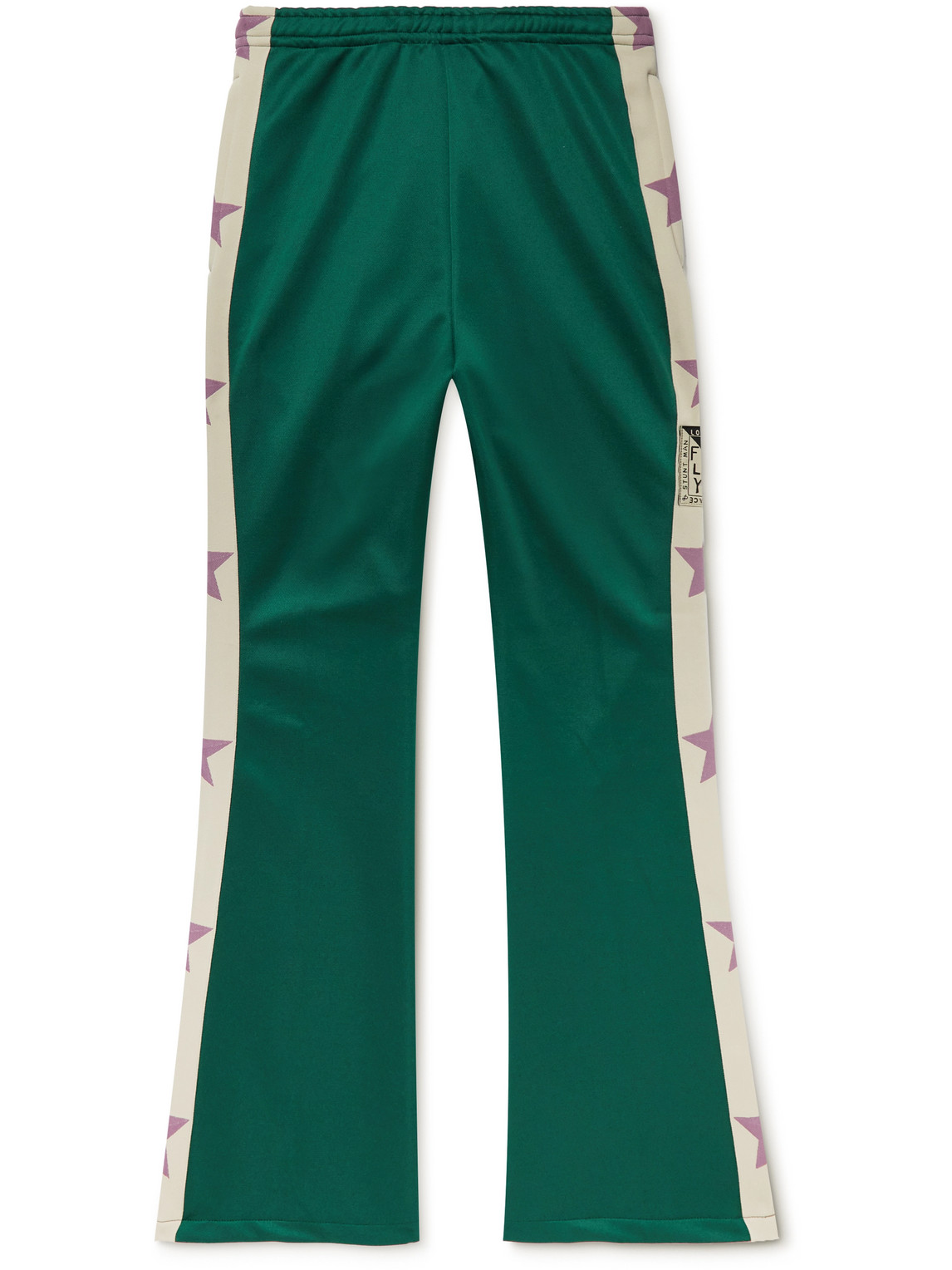 Green tape sales logo track pants
