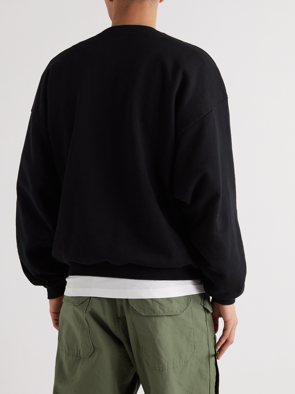 Shop Kapital Big Kountry Printed Cotton-jersey Sweatshirt In Black