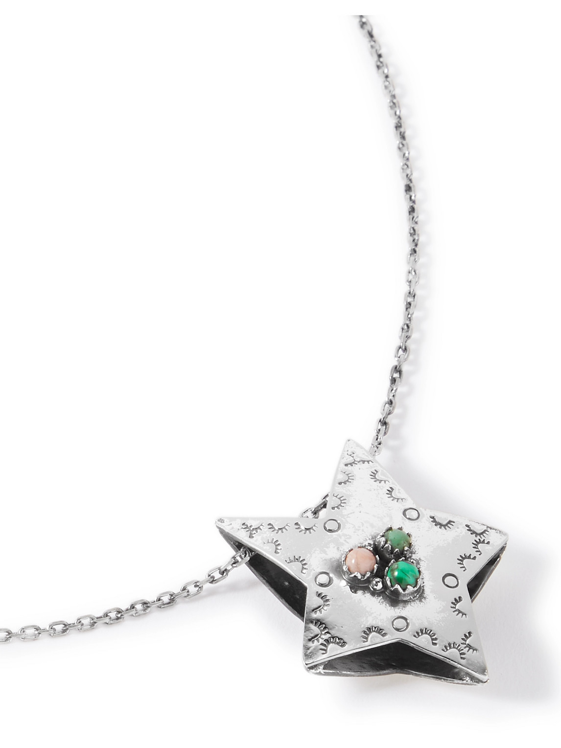 Kapital Silver-tone Multi-stone Necklace | ModeSens