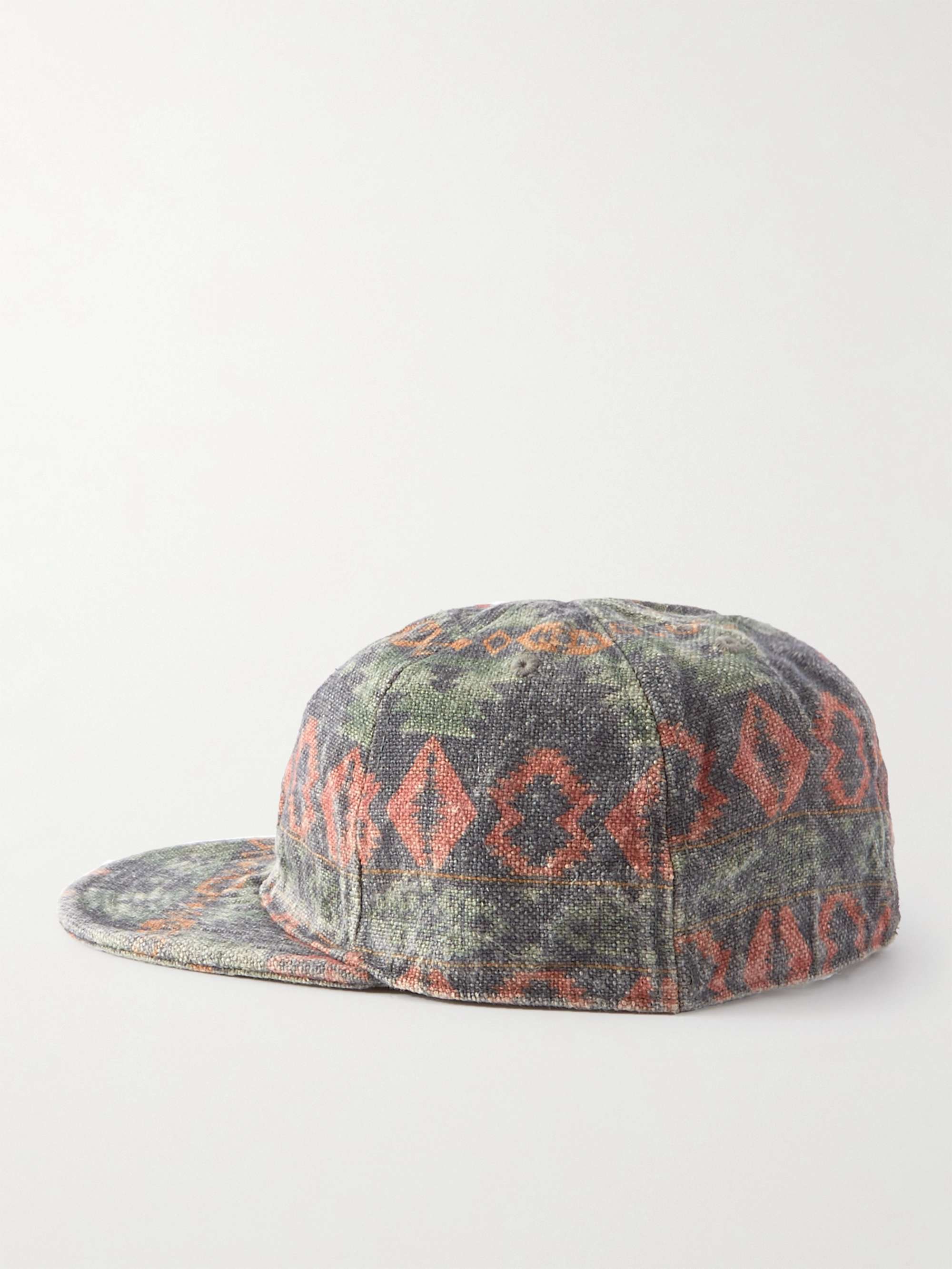 RRL Printed Linen-Canvas Baseball Cap