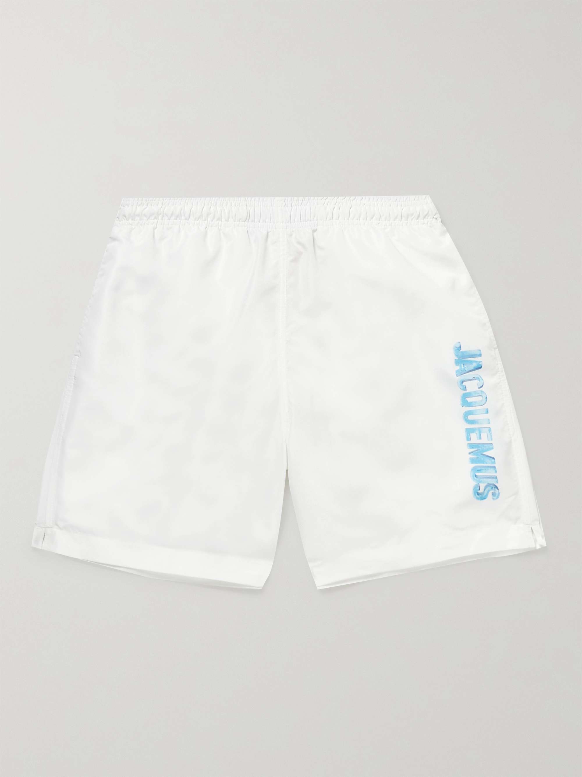 JACQUEMUS Mid-Length Logo-Print Recycled Swim Shorts for Men | MR PORTER