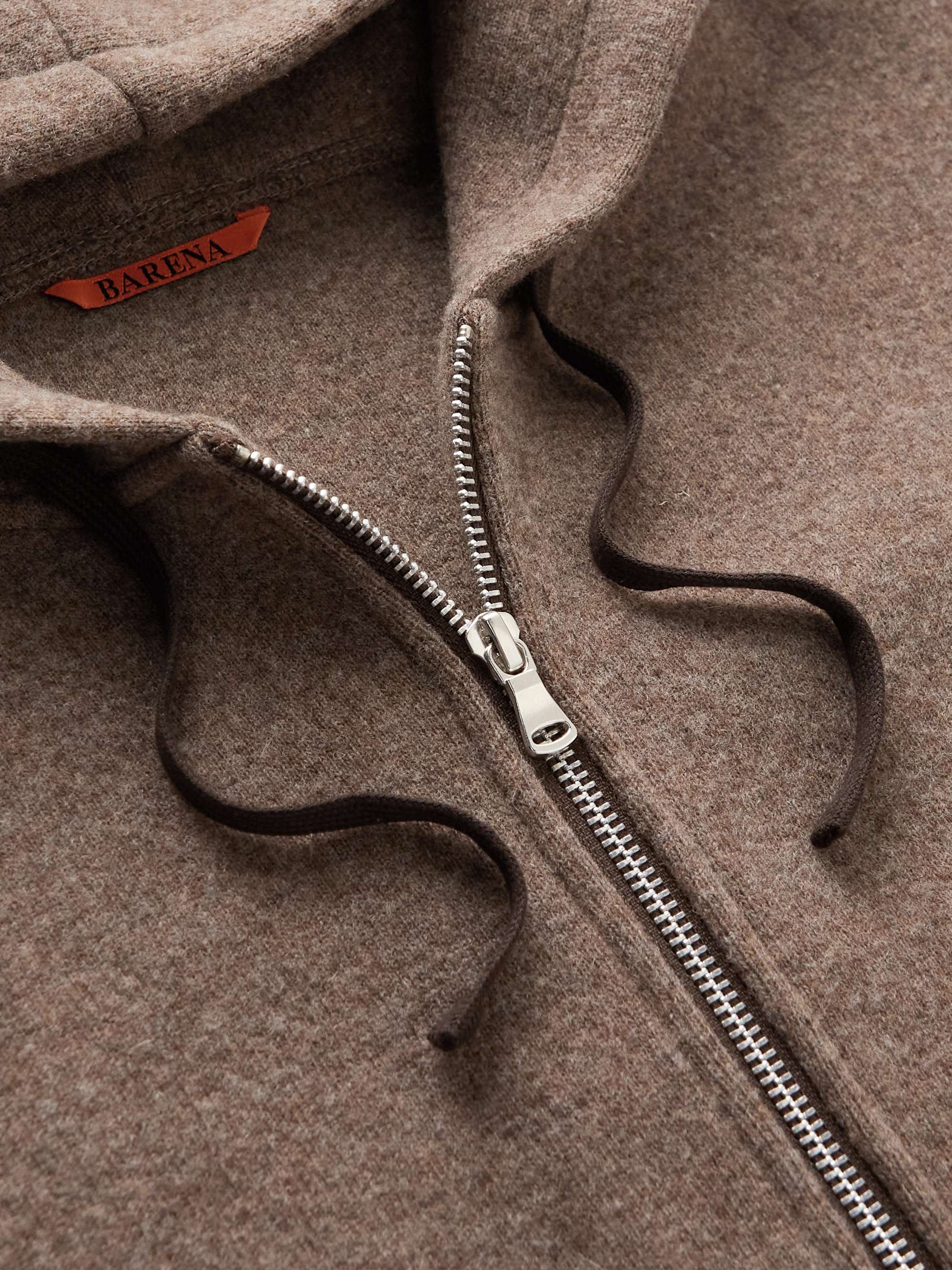 BARENA Andana Wool-Blend Zip-Up Hoodie