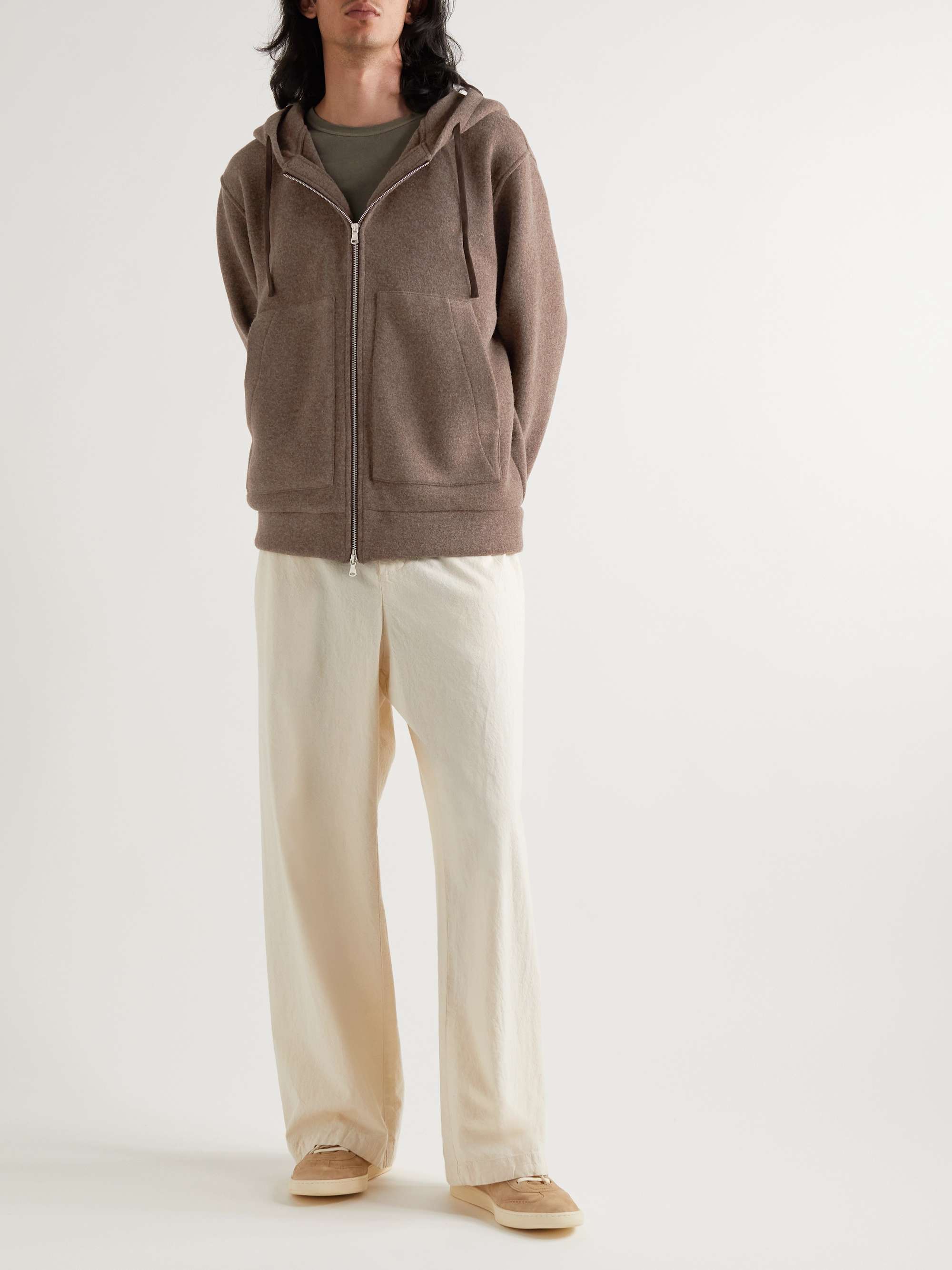 BARENA Andana Wool-Blend Zip-Up Hoodie
