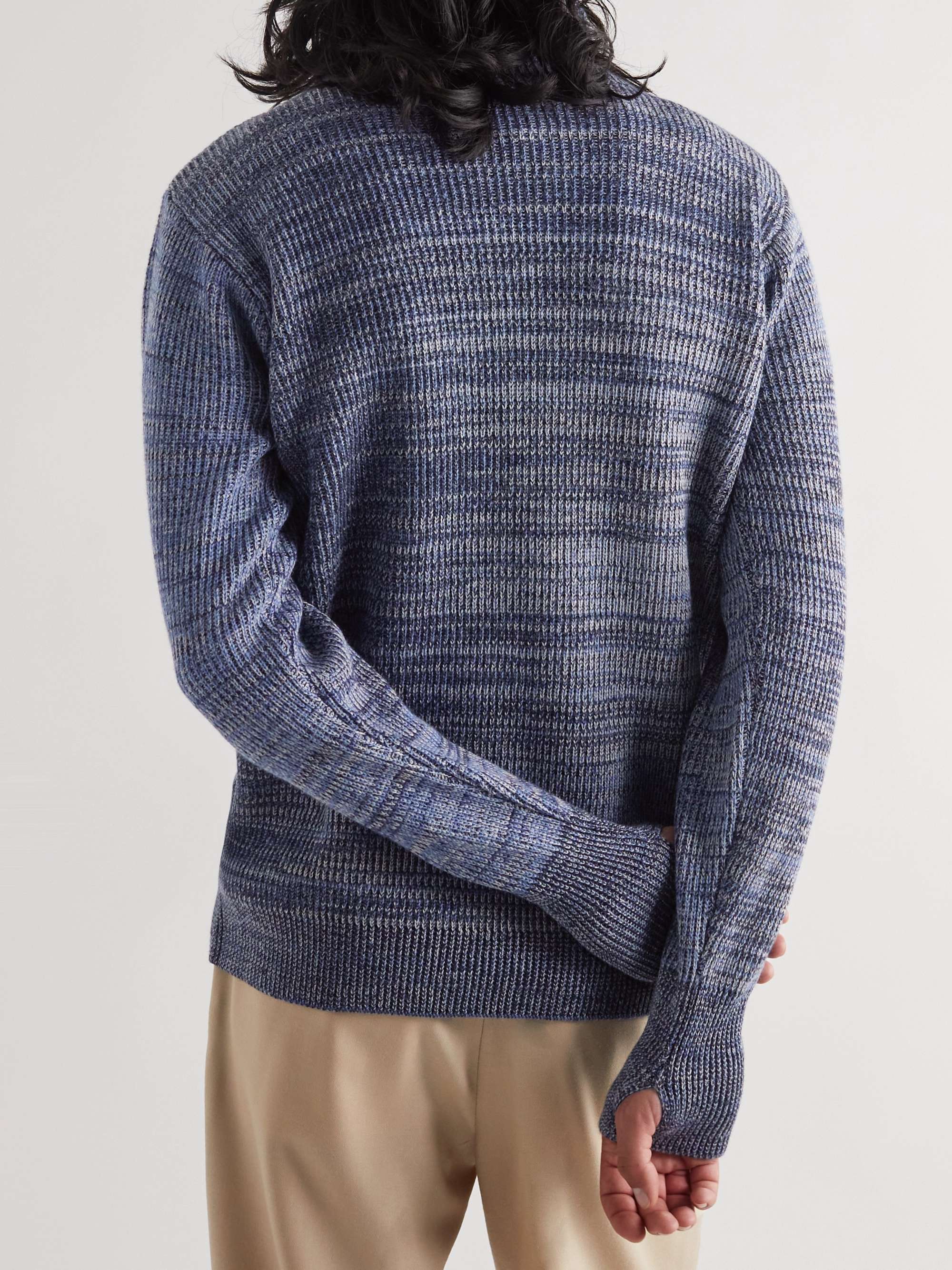 BARENA Cimador Ribbed Wool Mock-Neck Sweater