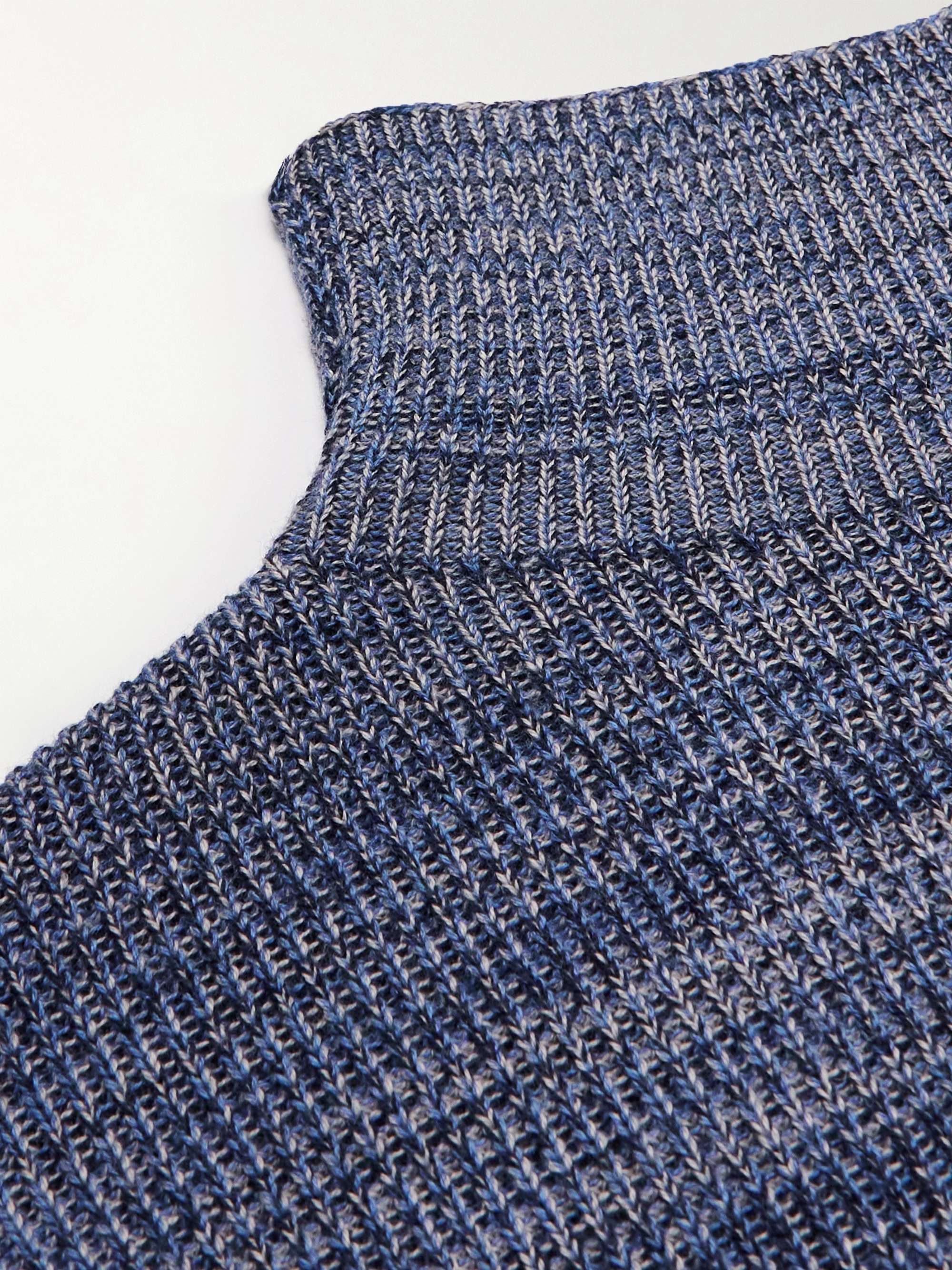 BARENA Cimador Ribbed Wool Mock-Neck Sweater