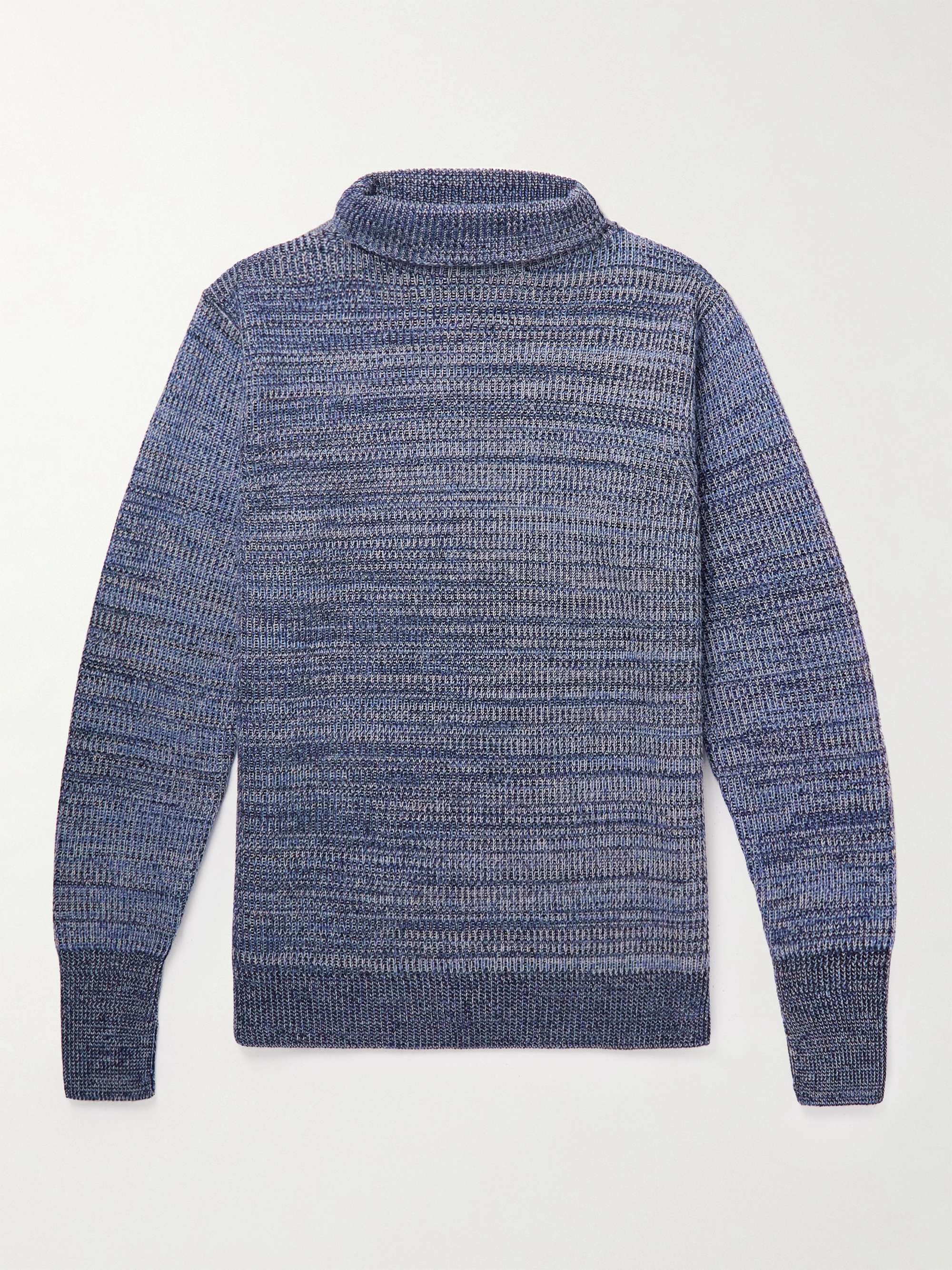 BARENA Cimador Ribbed Wool Mock-Neck Sweater