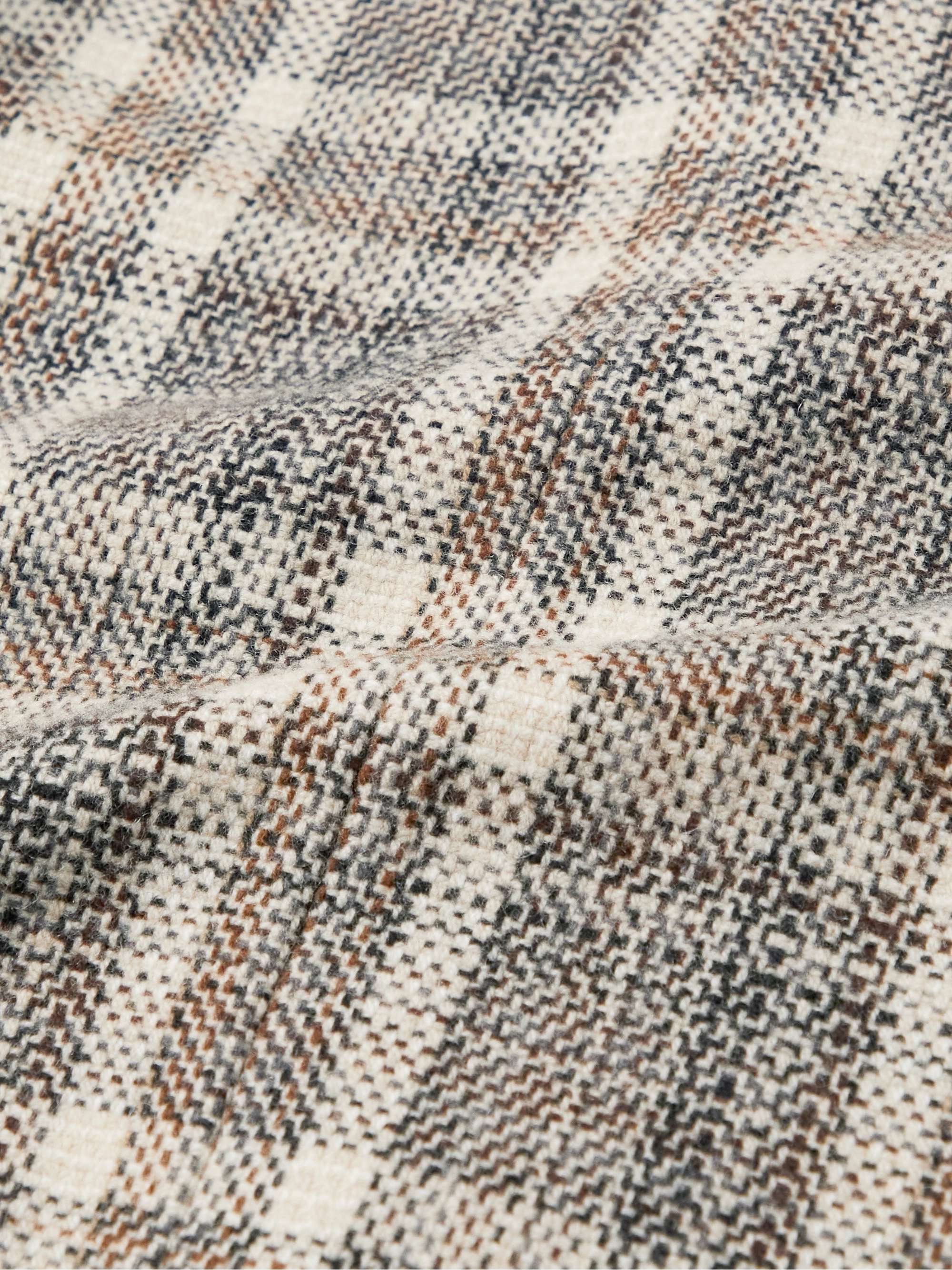 BARENA Checked Wool-Blend Shirt Jacket