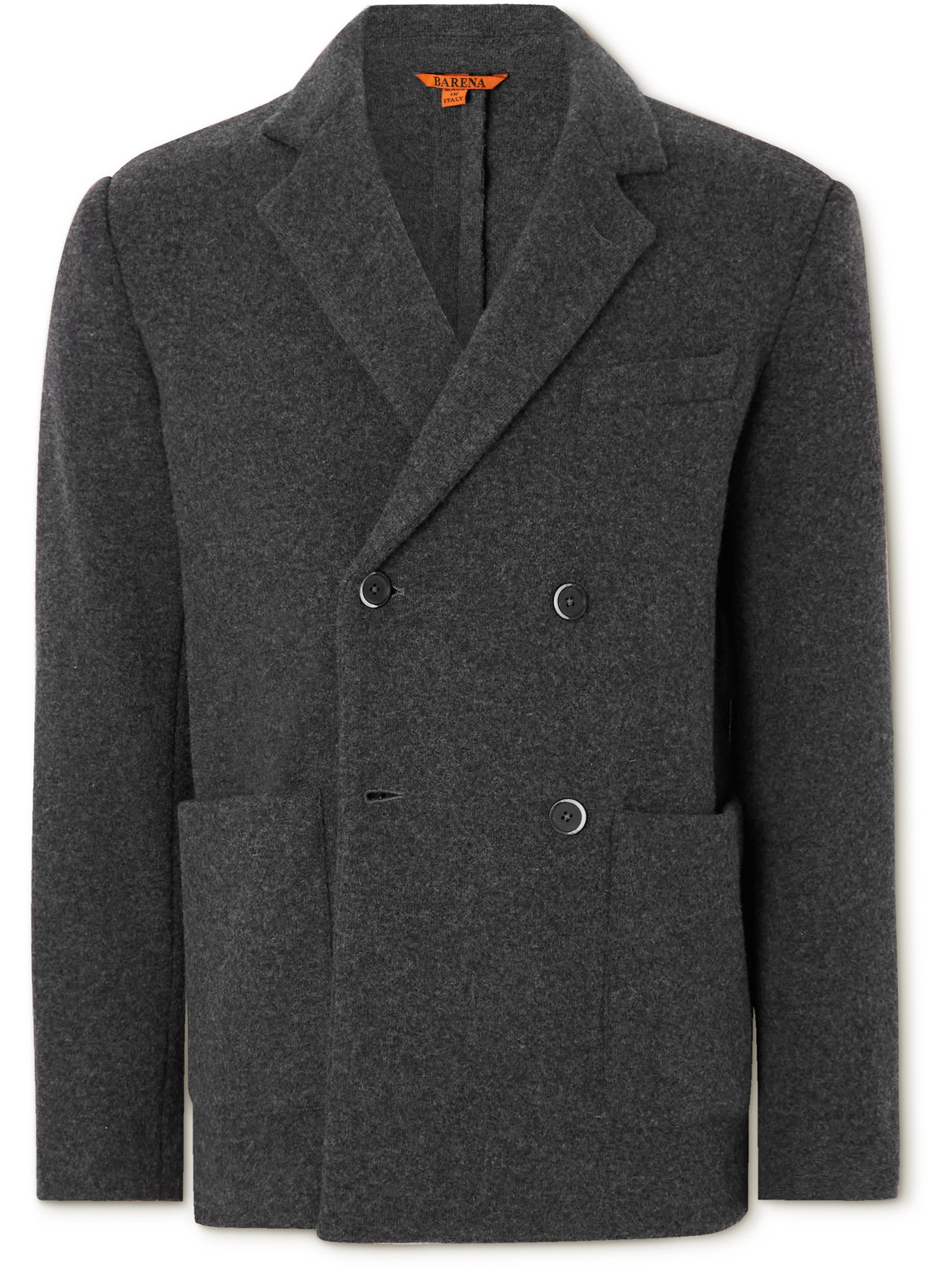 Double-Breasted Wool-Blend Blazer