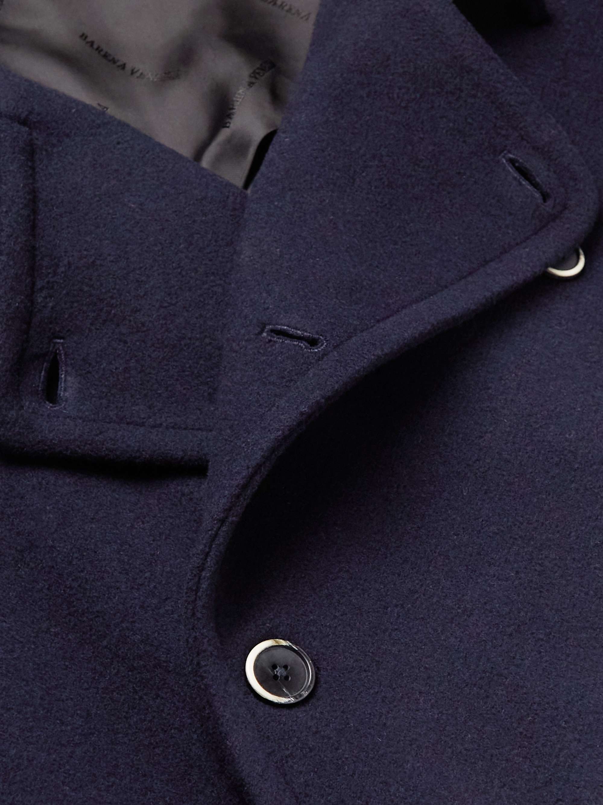 BARENA Leuter Double-Breasted Belted Wool-Blend Overcoat