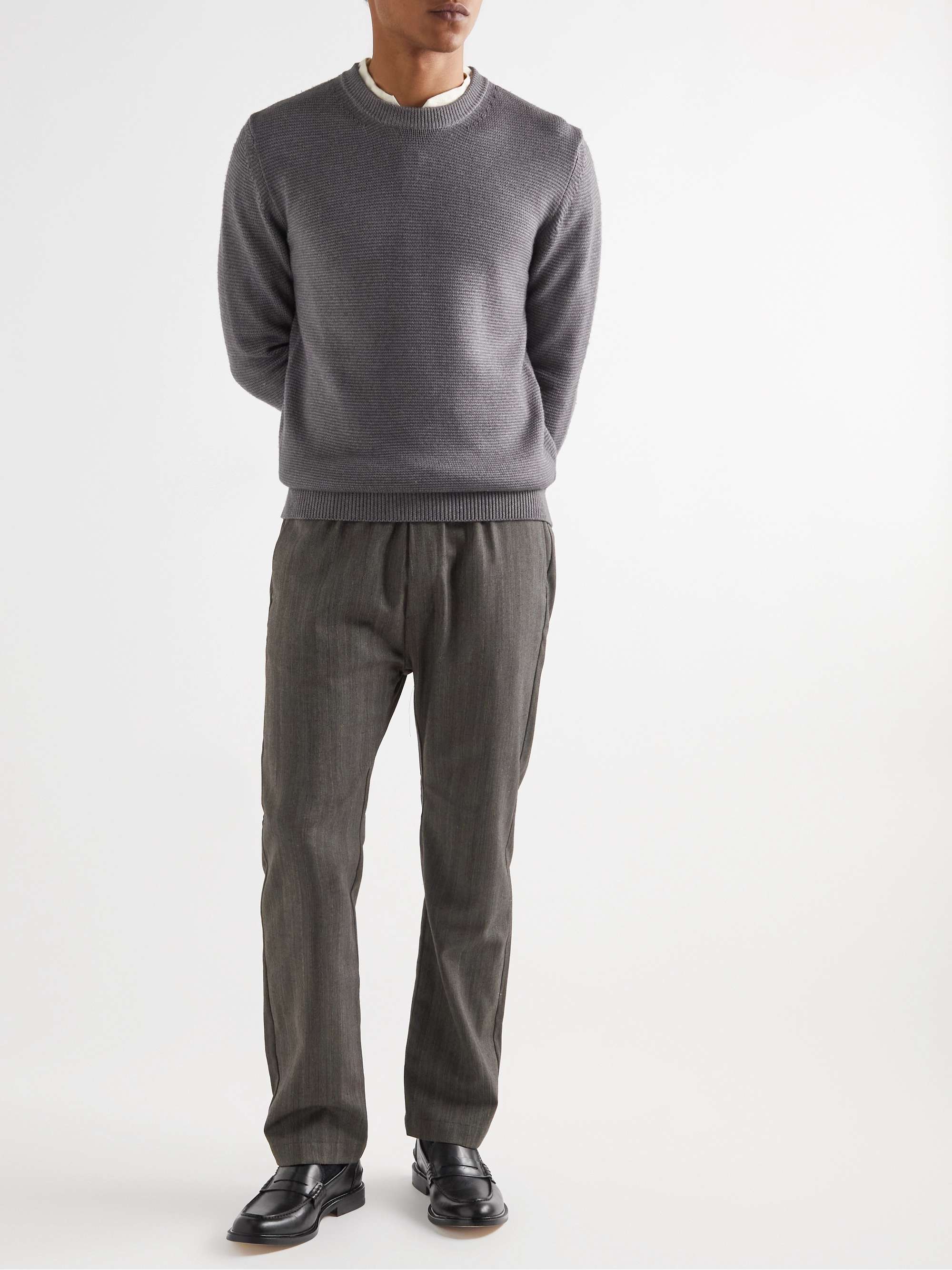 BARENA Tosador Straight-Leg Tech-Wool Trousers for Men | MR PORTER