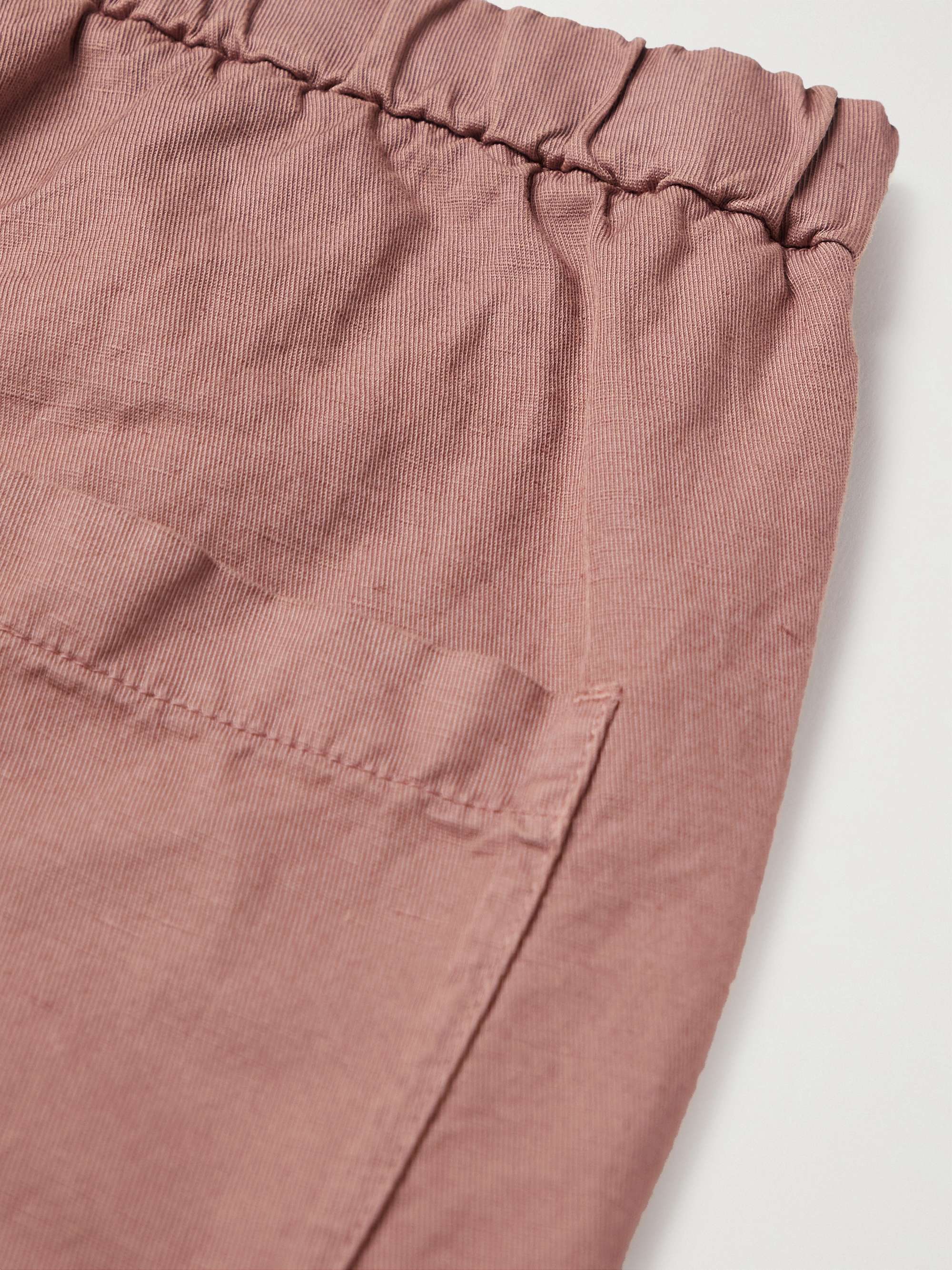 BARENA Agro Maestra Straight-Leg Stretch Cotton and Linen-Blend Shorts