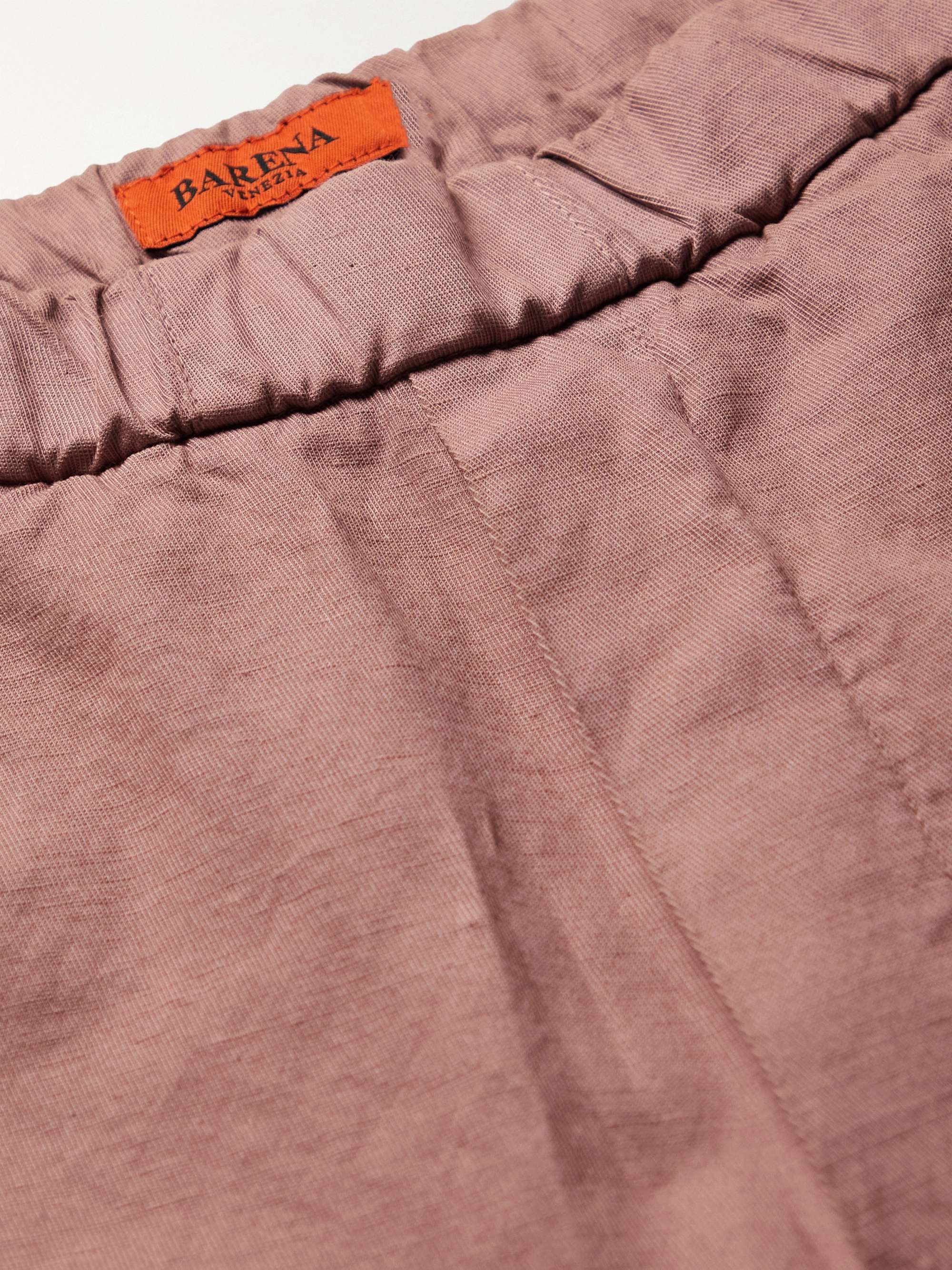 BARENA Agro Maestra Straight-Leg Stretch Cotton and Linen-Blend Shorts