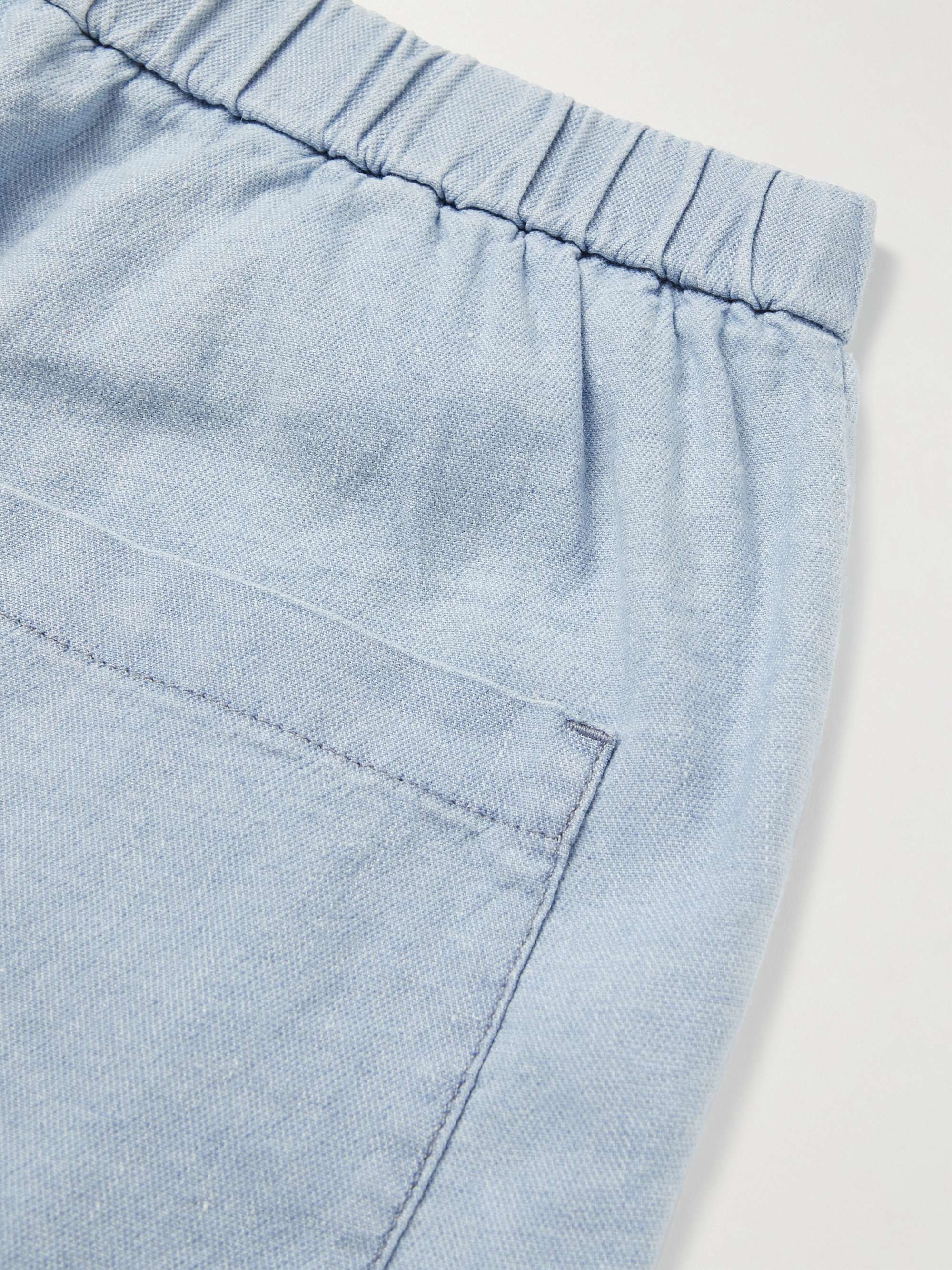 BARENA Straight-Leg Linen-Piqué Bermuda Shorts
