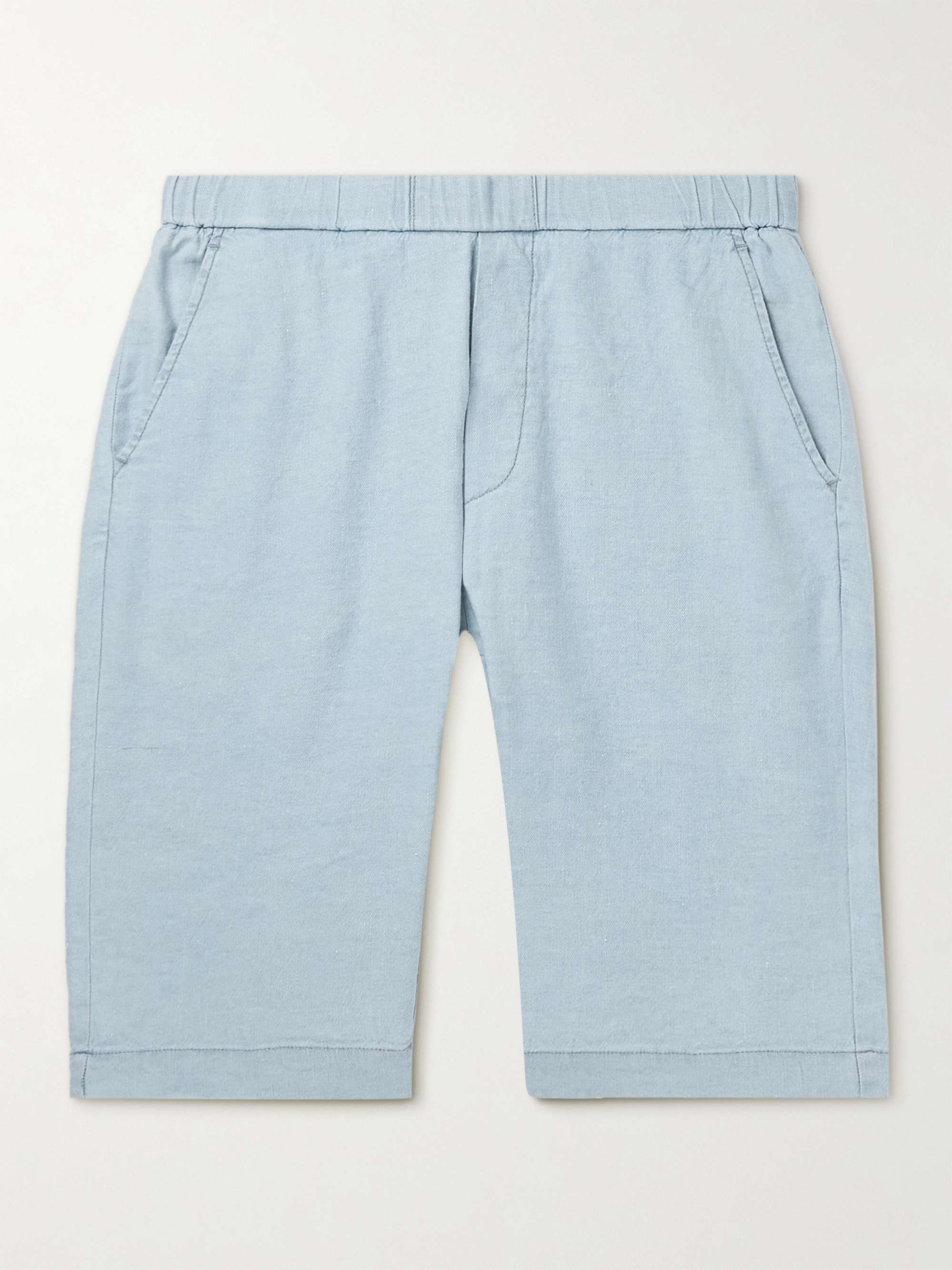BARENA Straight-Leg Linen-Piqué Bermuda Shorts