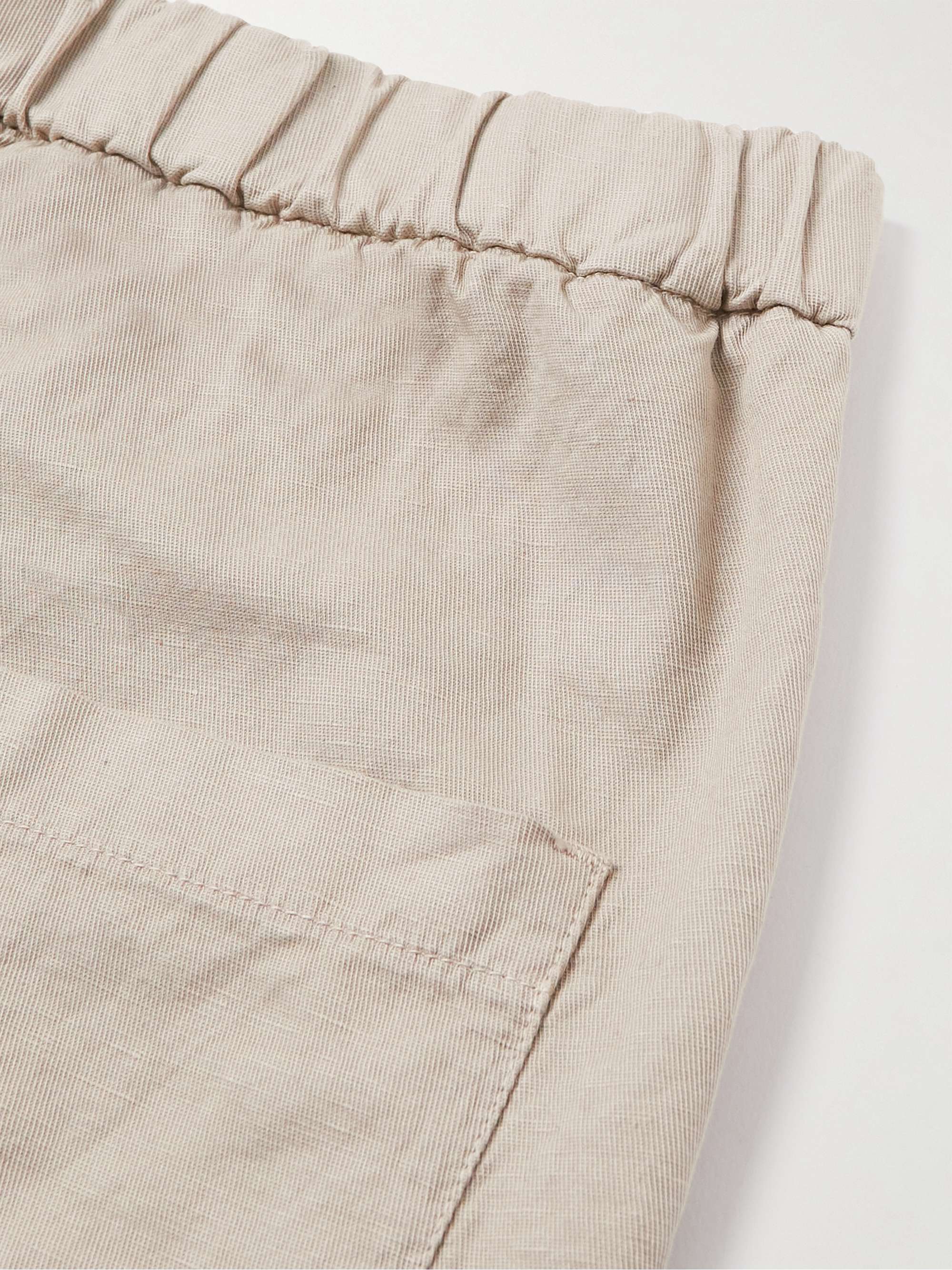 BARENA Agro Maestra Straight-Leg Stretch Cotton and Linen-Blend Shorts