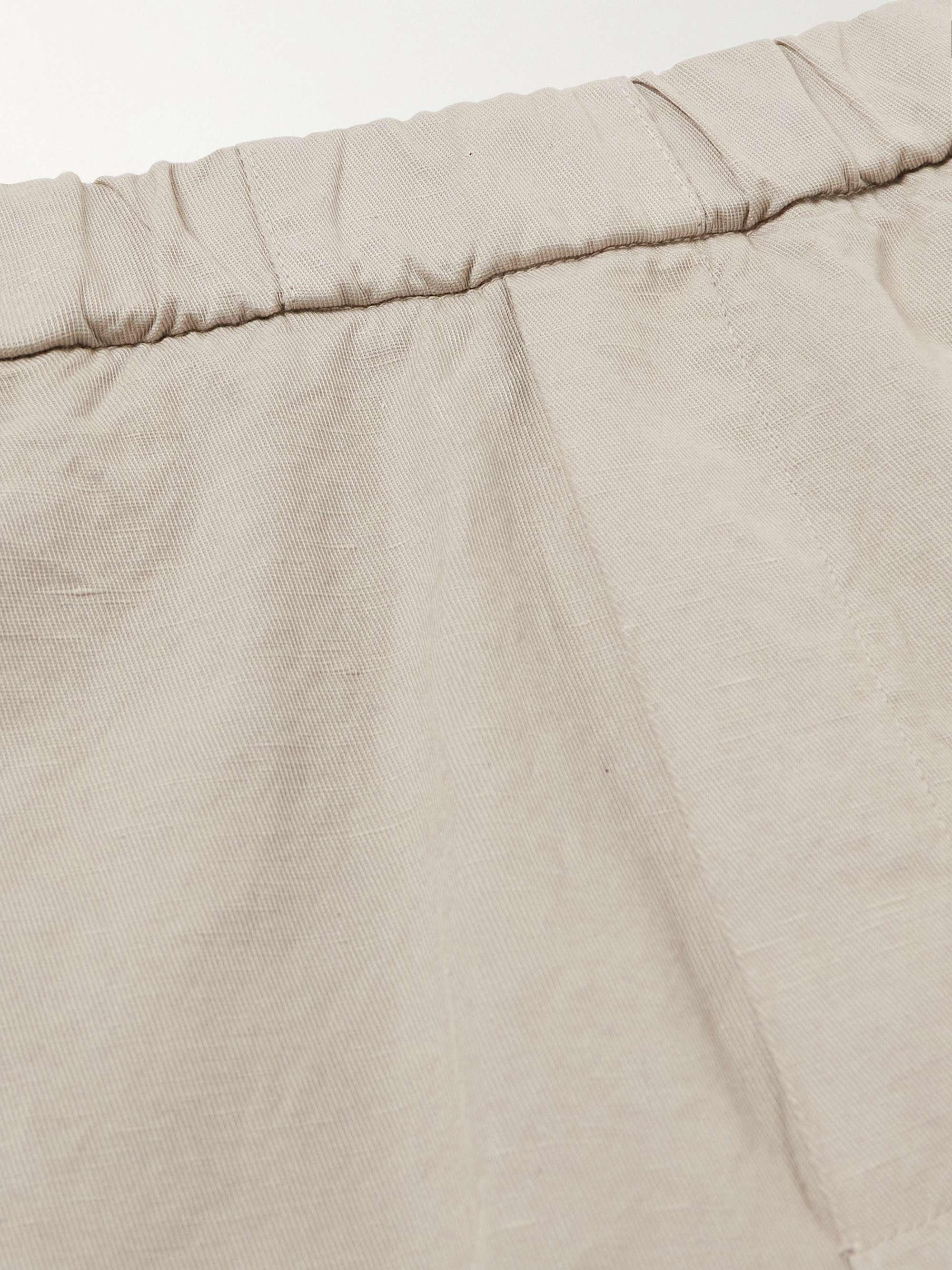 BARENA Agro Maestra Straight-Leg Stretch Cotton and Linen-Blend Shorts