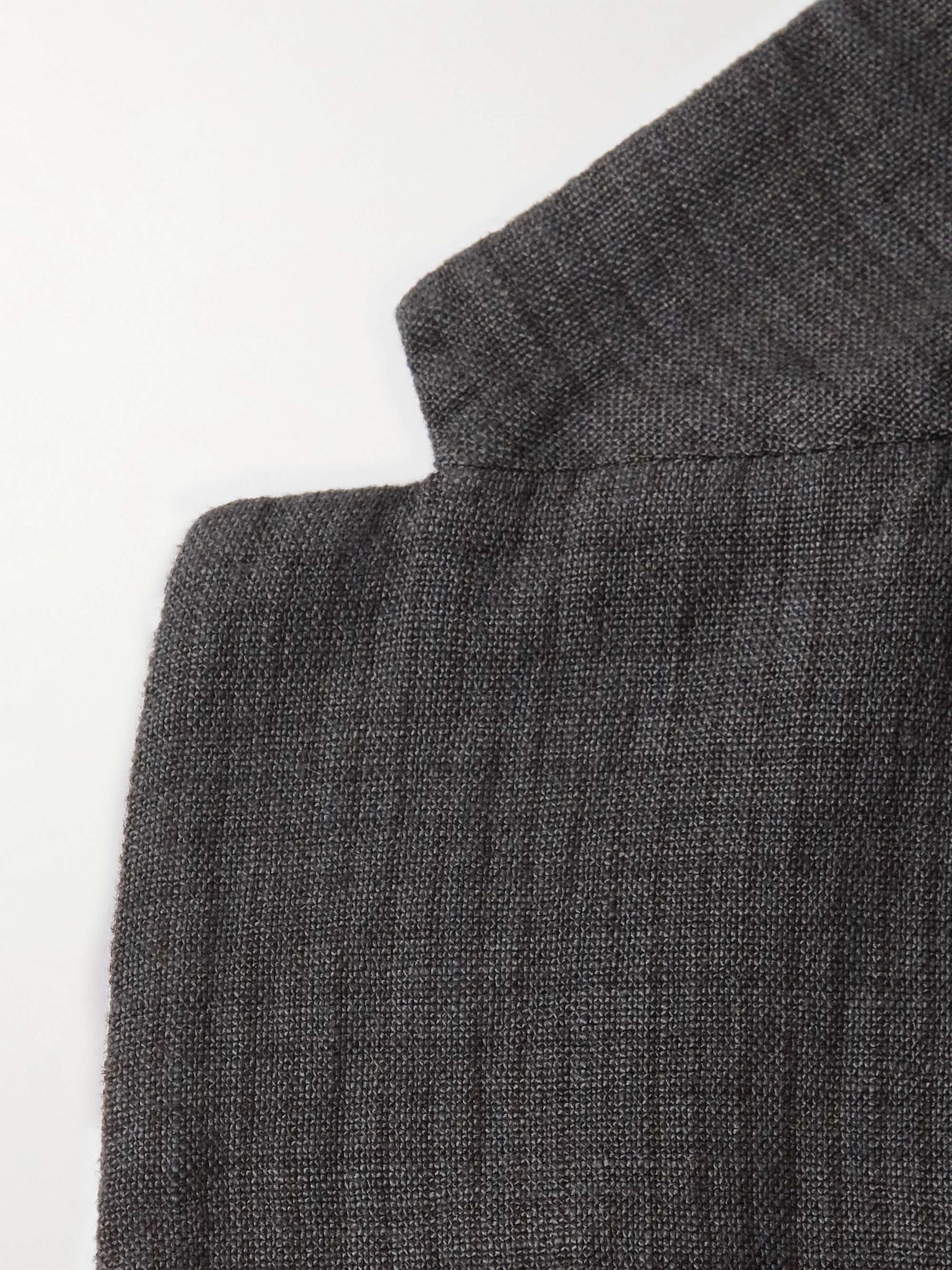 BARENA Torceo Pié Striped Linen Suit Jacket