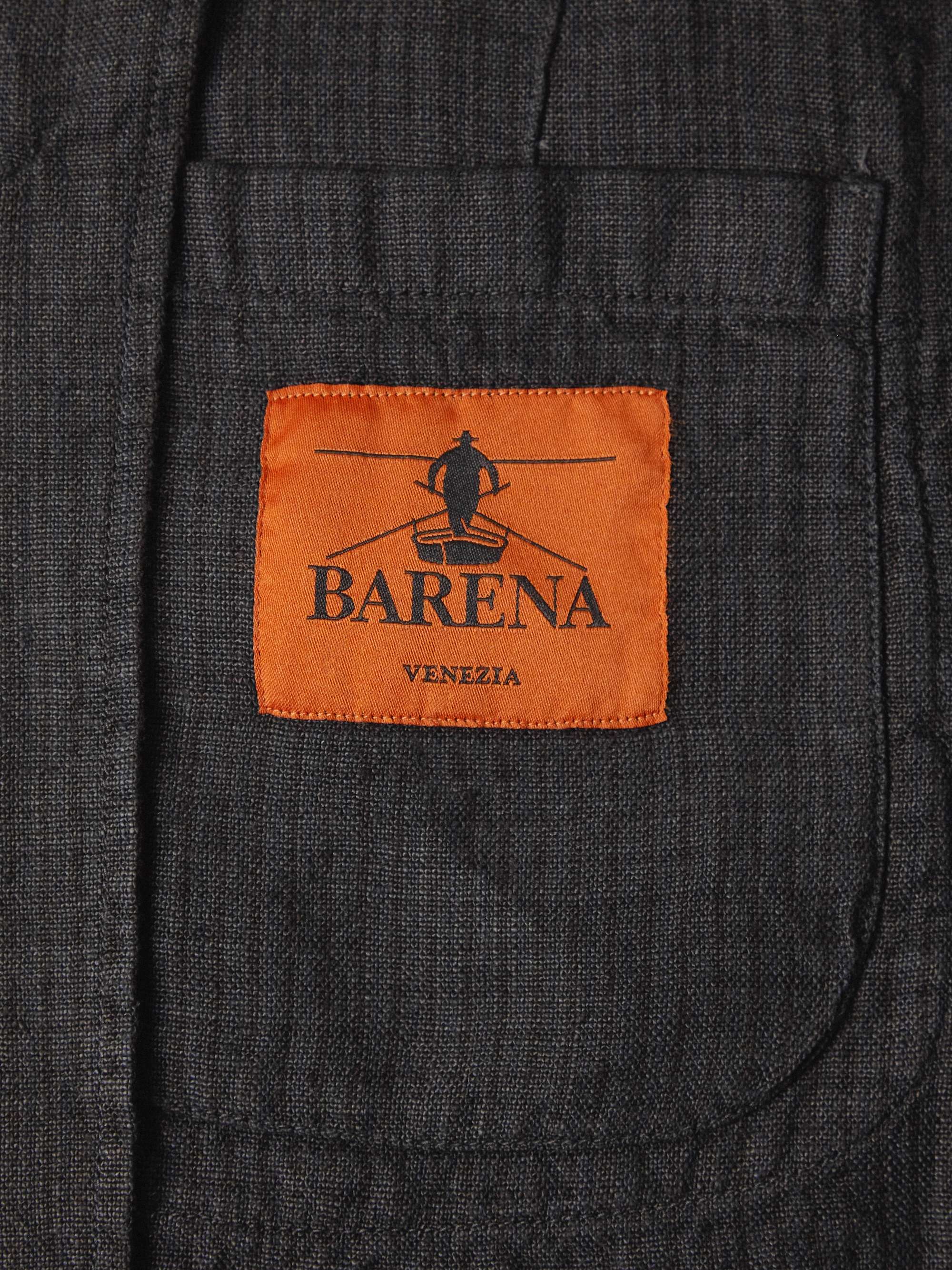 BARENA Torceo Pié Striped Linen Suit Jacket