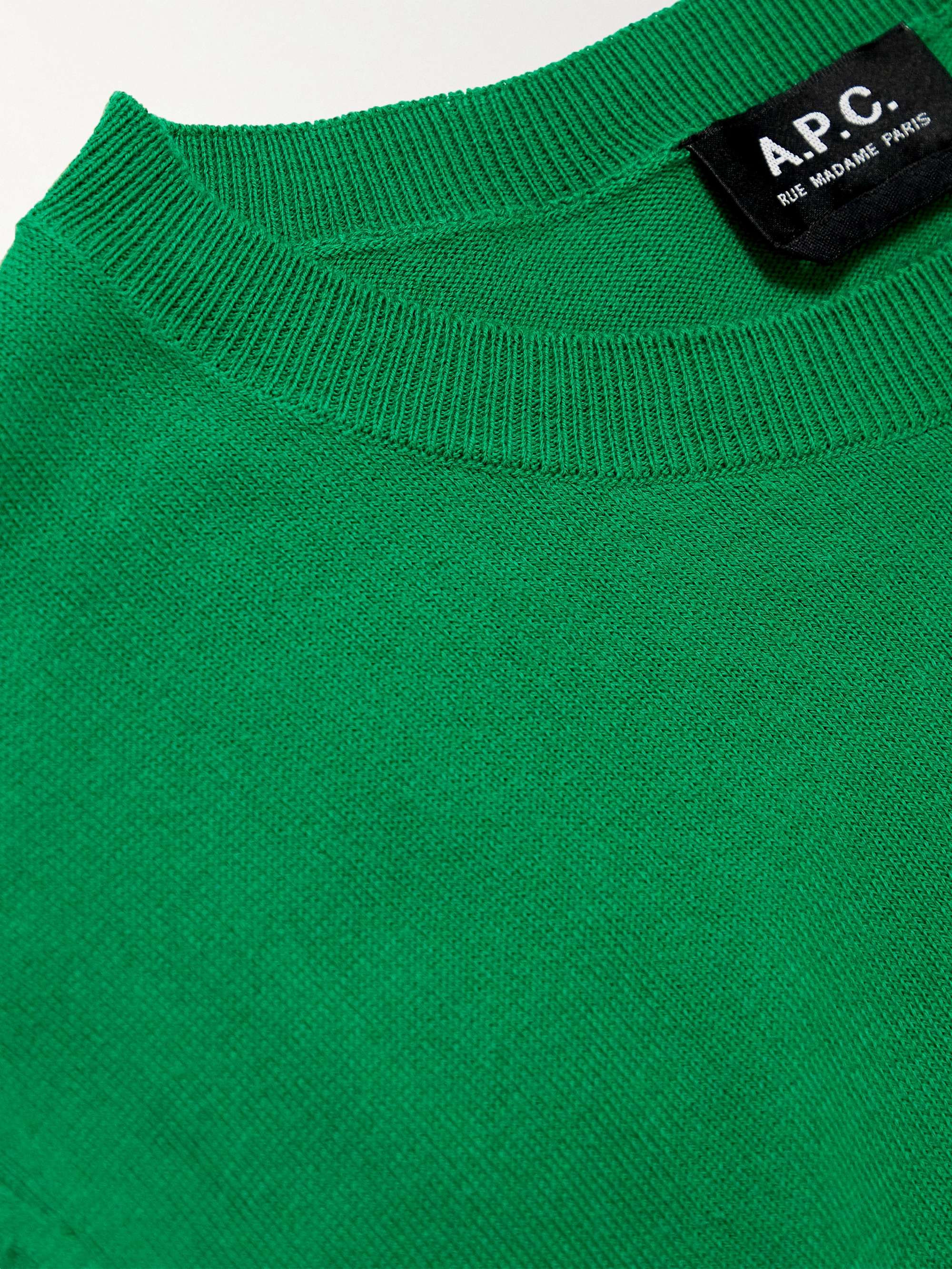 A.P.C. Otis Logo-Embroidered Cotton Sweater