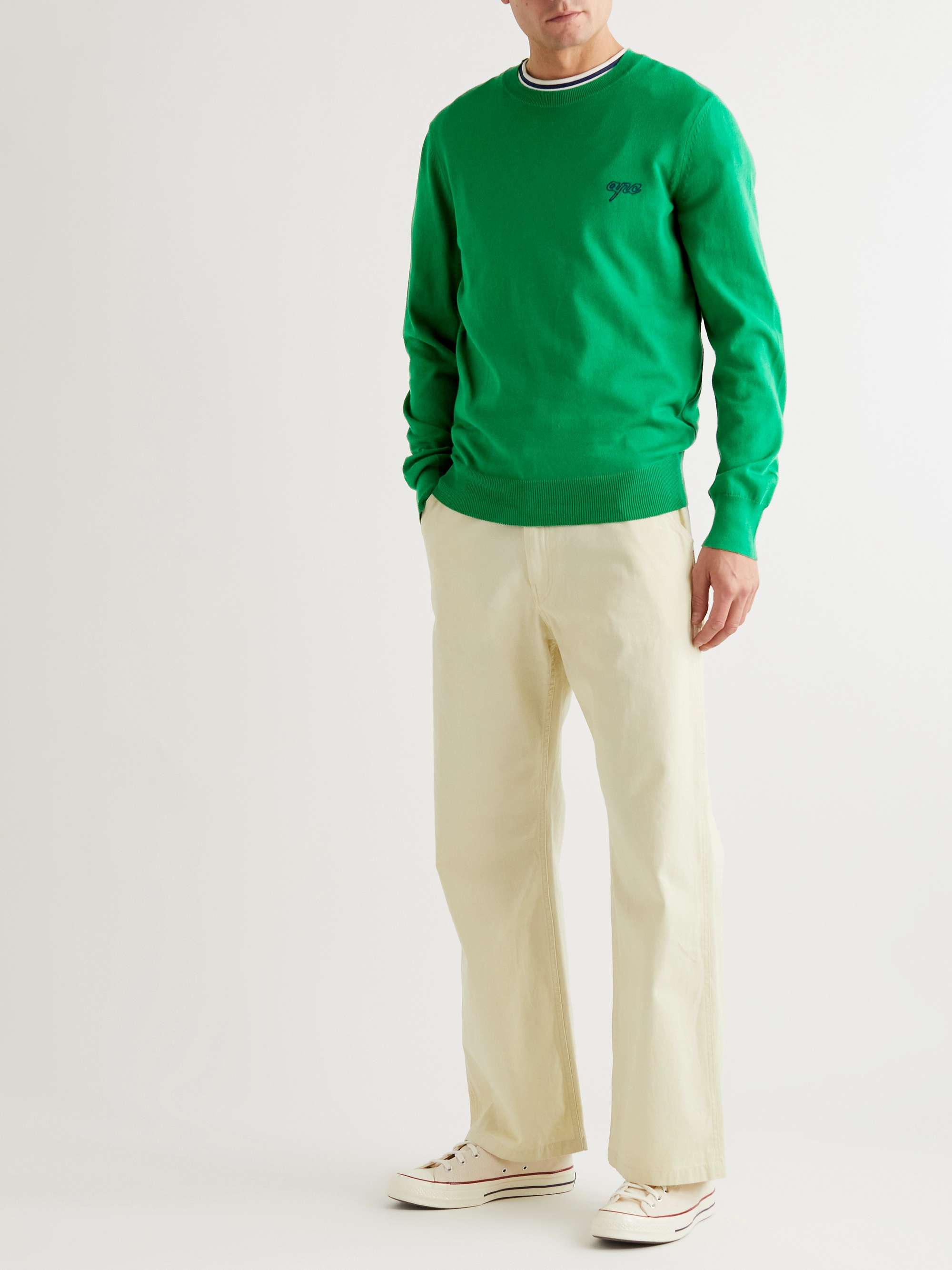 A.P.C. Otis Logo-Embroidered Cotton Sweater