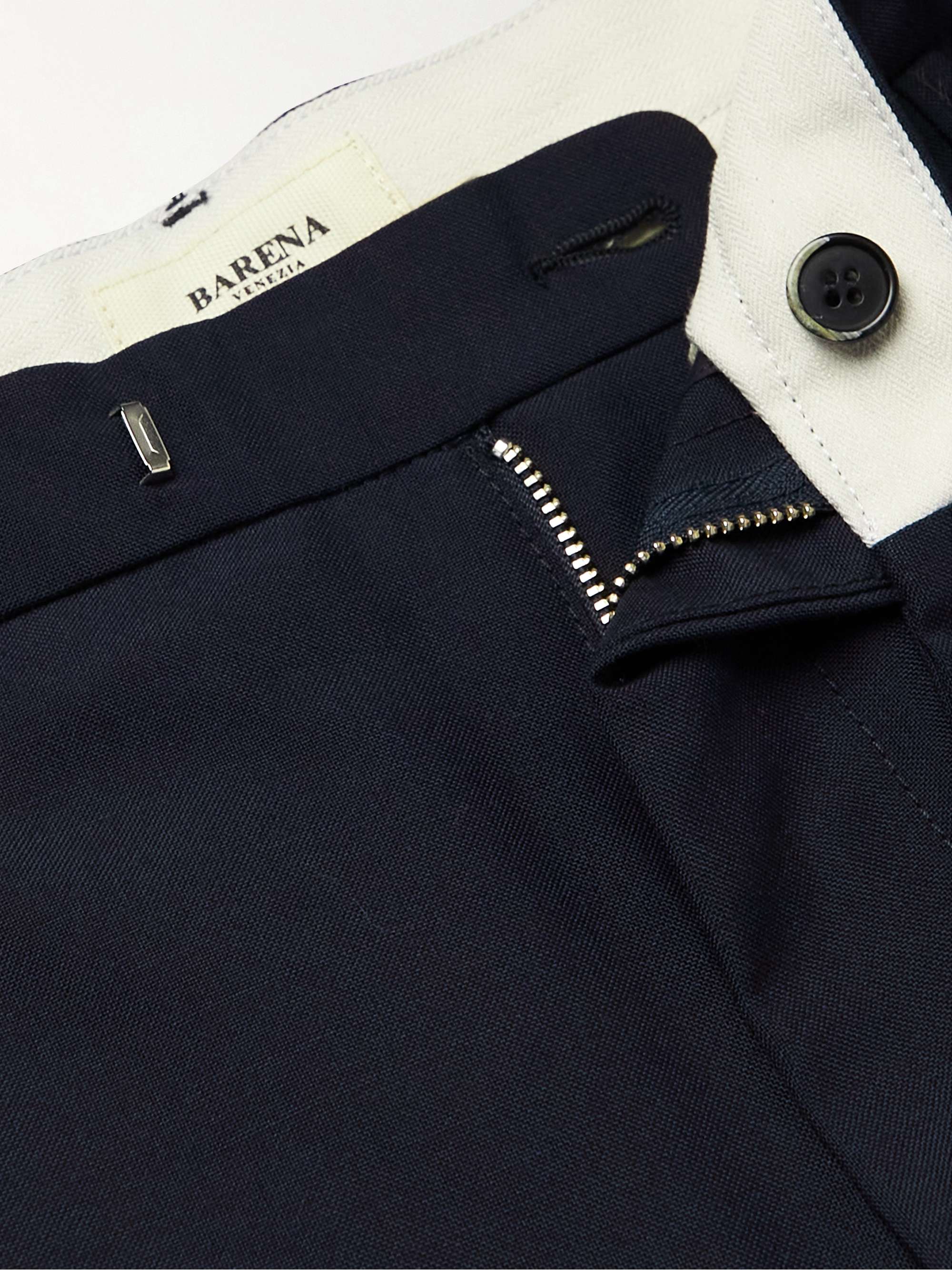 BARENA Tapered Pleated Woven Trousers