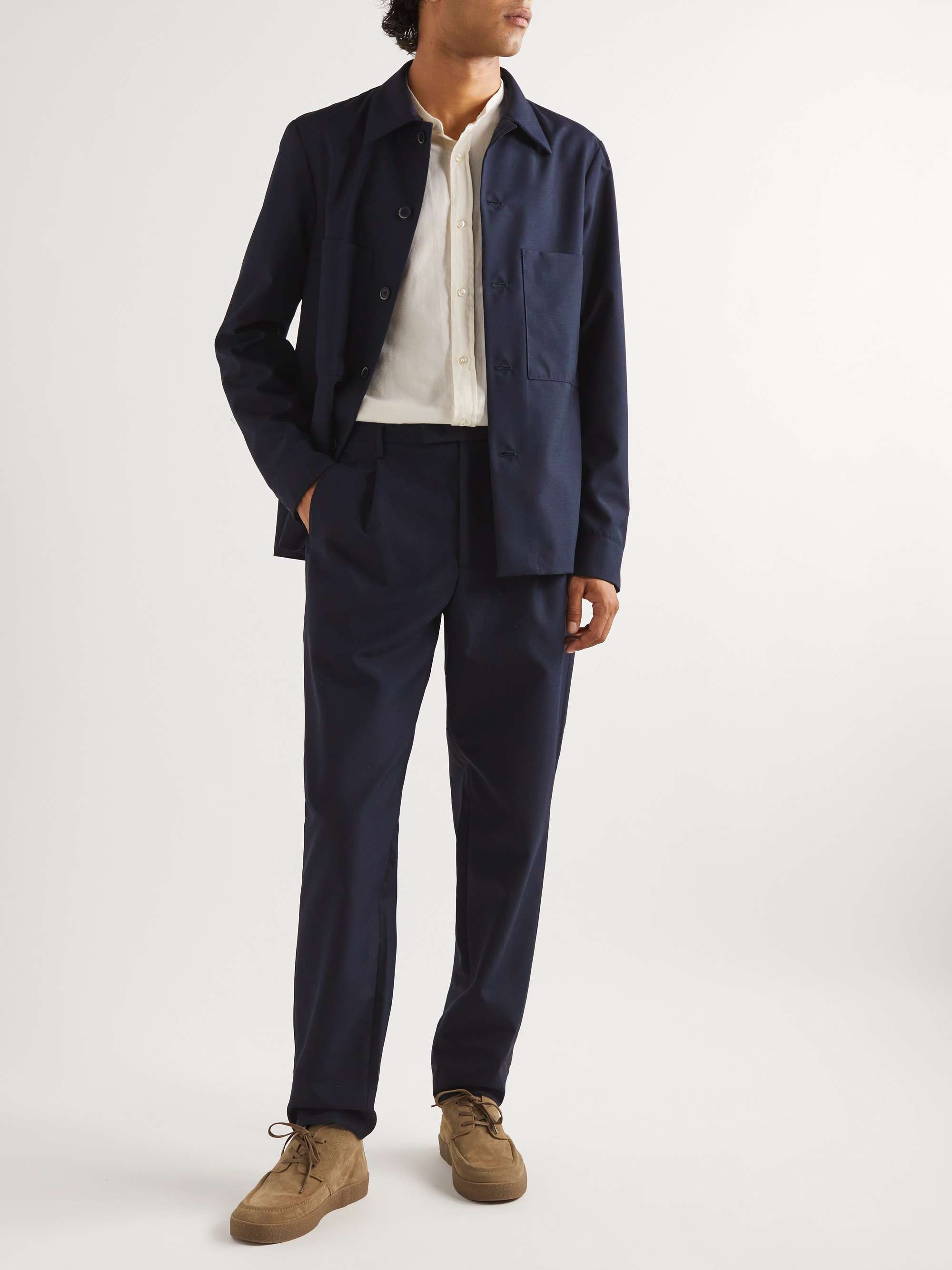 BARENA Tapered Pleated Woven Trousers