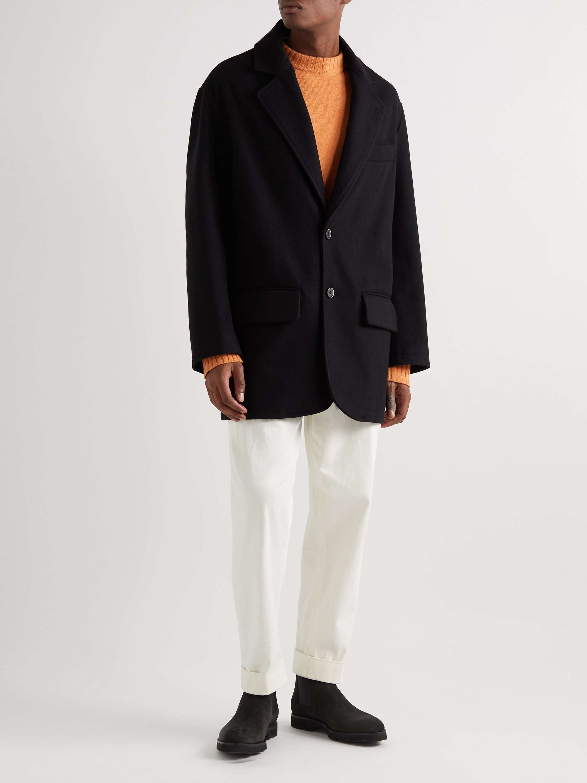 BARENA Ganga Wool-Blend Felt Coat