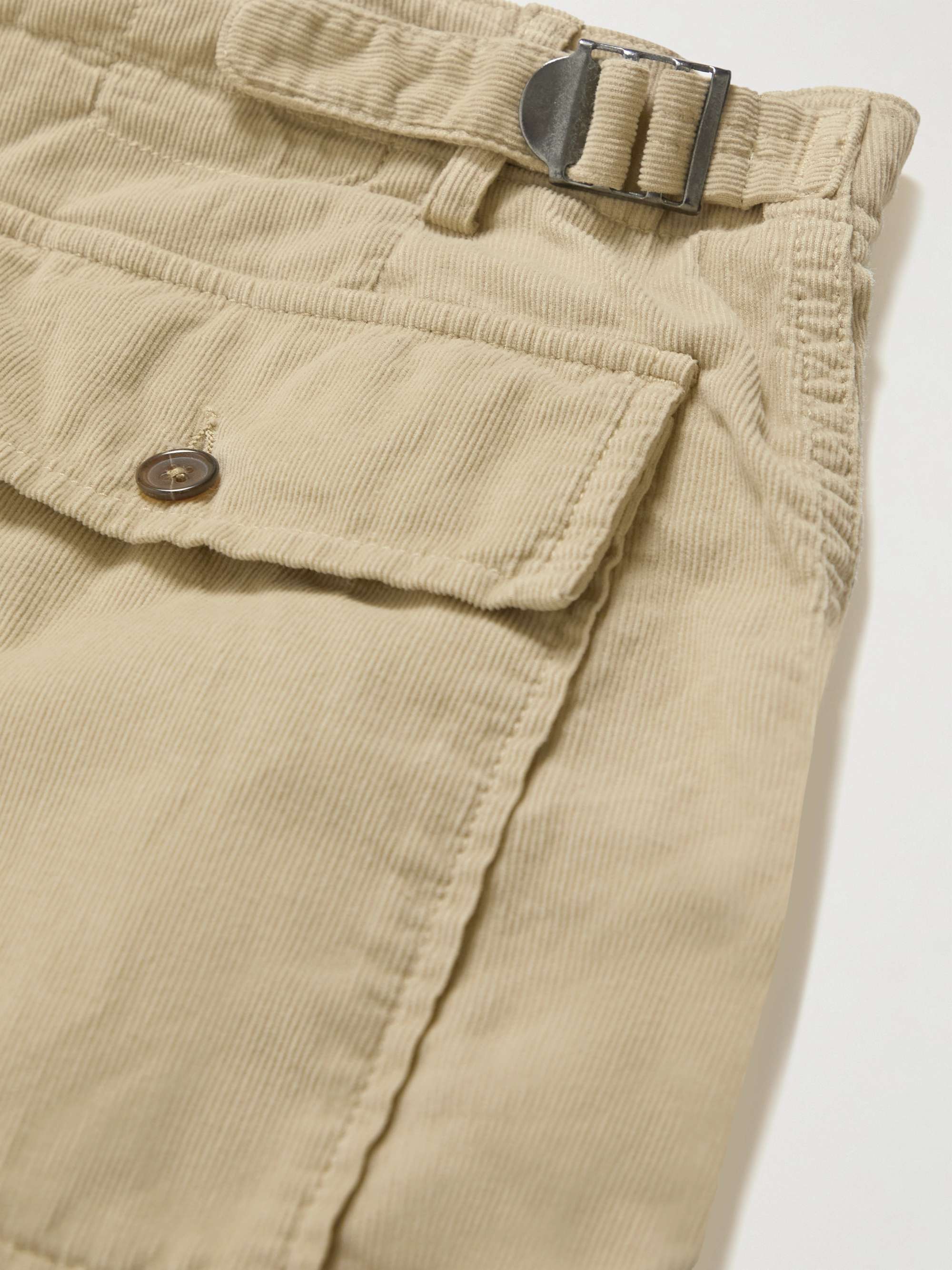 UNIVERSAL WORKS Fatigue Wide-Leg Cotton-Corduroy Shorts