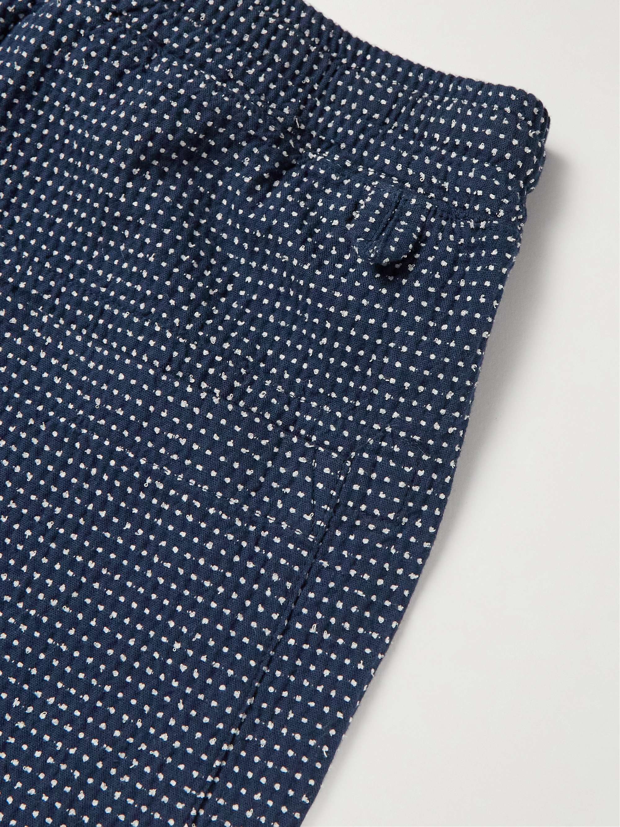 UNIVERSAL WORKS Lumber Straight-Leg Polka-Dot Cotton-Blend Drawstring Shorts