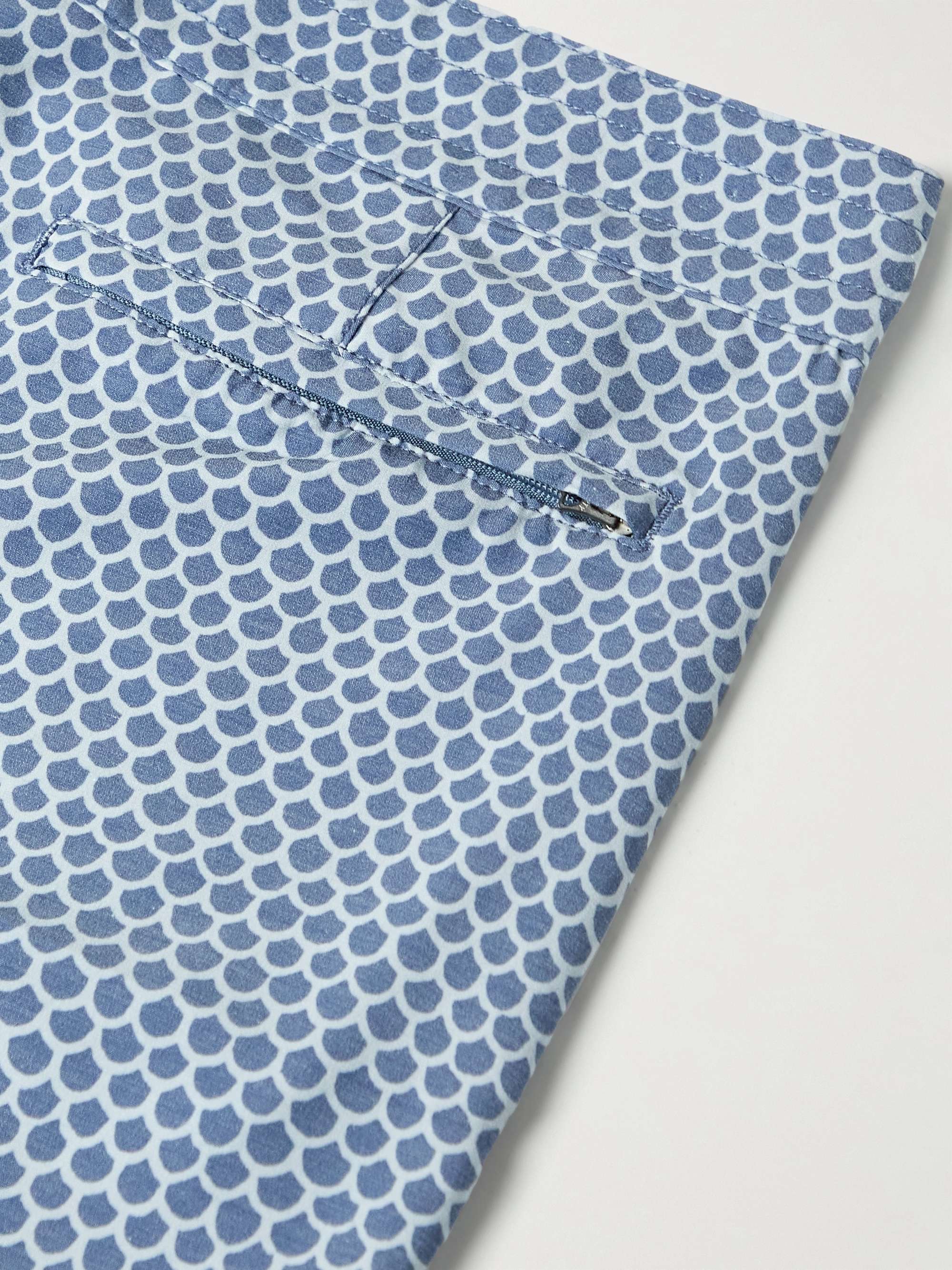 FAHERTY Straight-Leg Long-Length Printed Recycled Swim Shorts