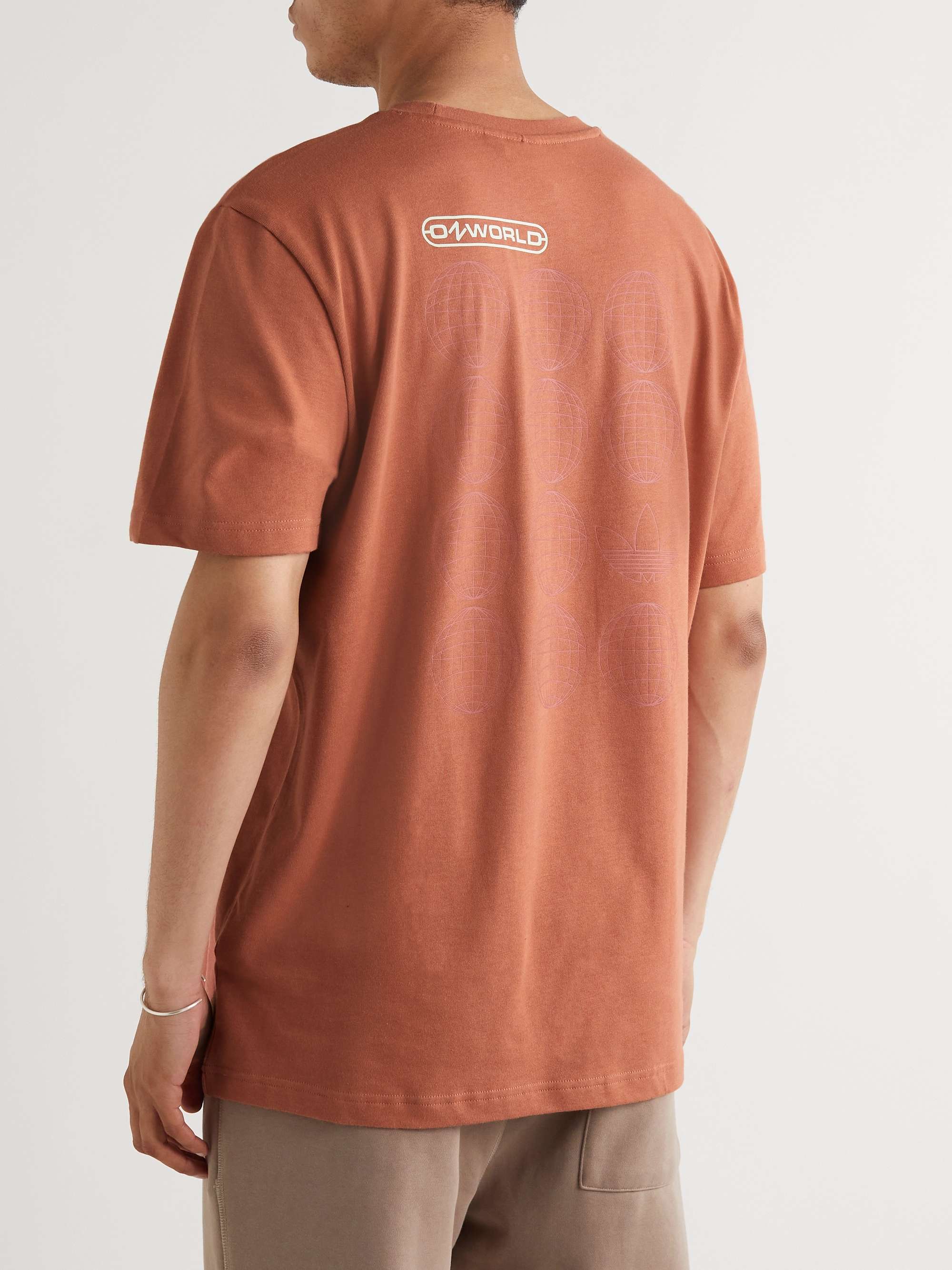 ADIDAS ORIGINALS Ozworld Logo-Embroidered Cotton-Jersey T-Shirt