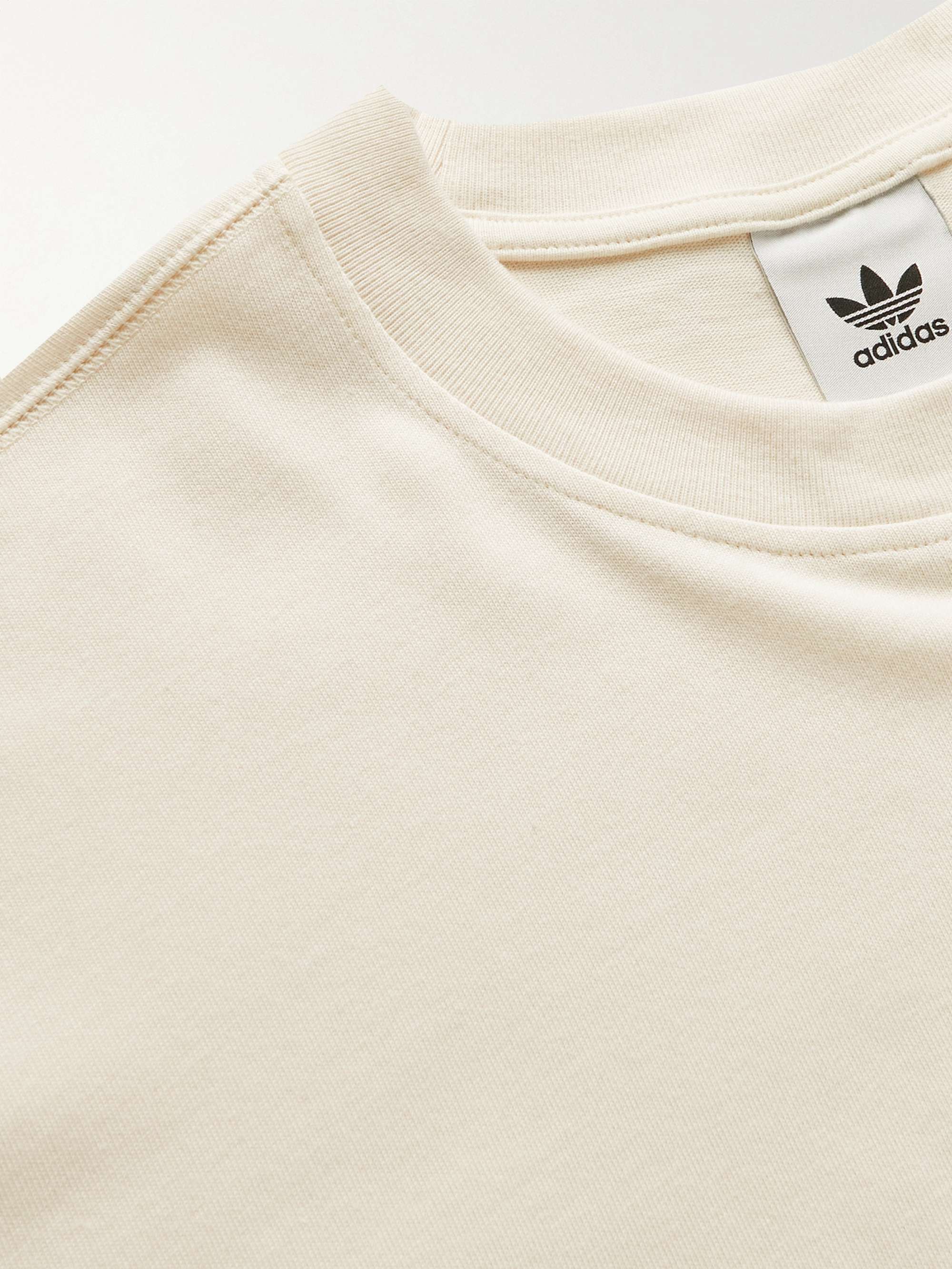 ADIDAS ORIGINALS Contempo Logo-Embroidered Organic Cotton-Jersey T-Shirt