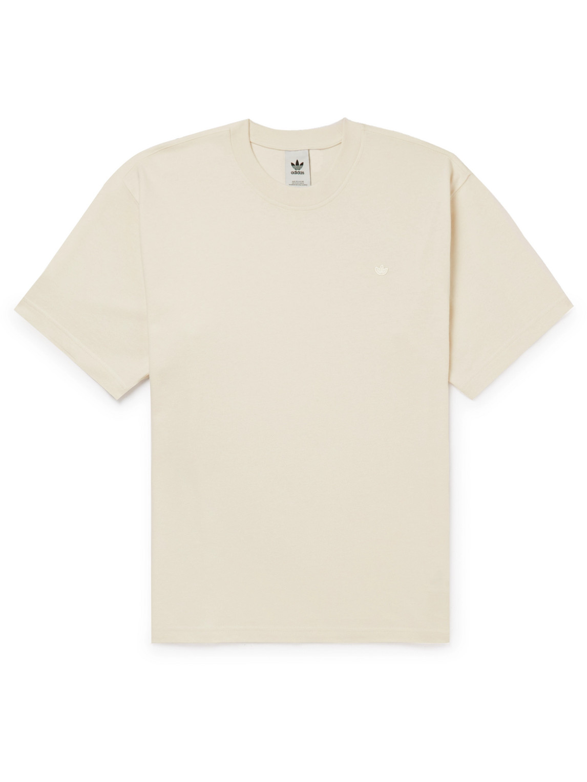 Vervagen Leegte Aangenaam kennis te maken Adidas Originals Contempo Logo-embroidered Organic Cotton-jersey T-shirt In  Neutrals | ModeSens