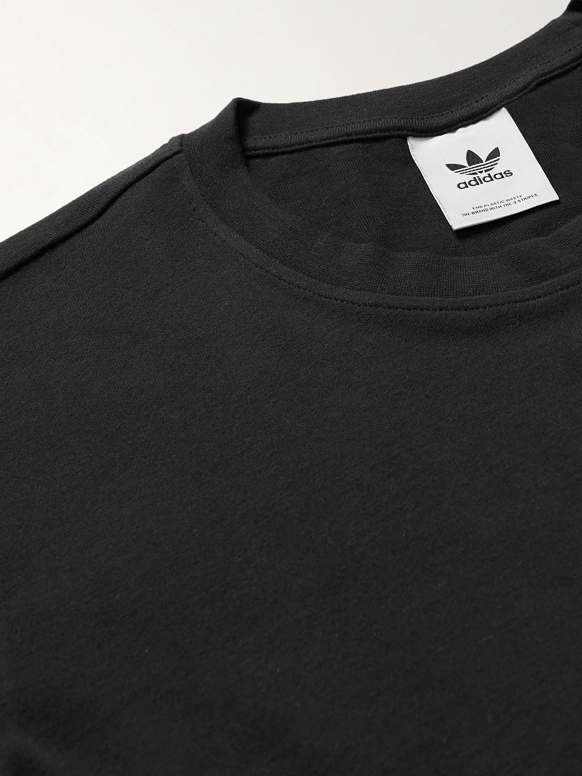 ADIDAS ORIGINALS Ozworld Logo-Embroidered Cotton-Jersey T-Shirt