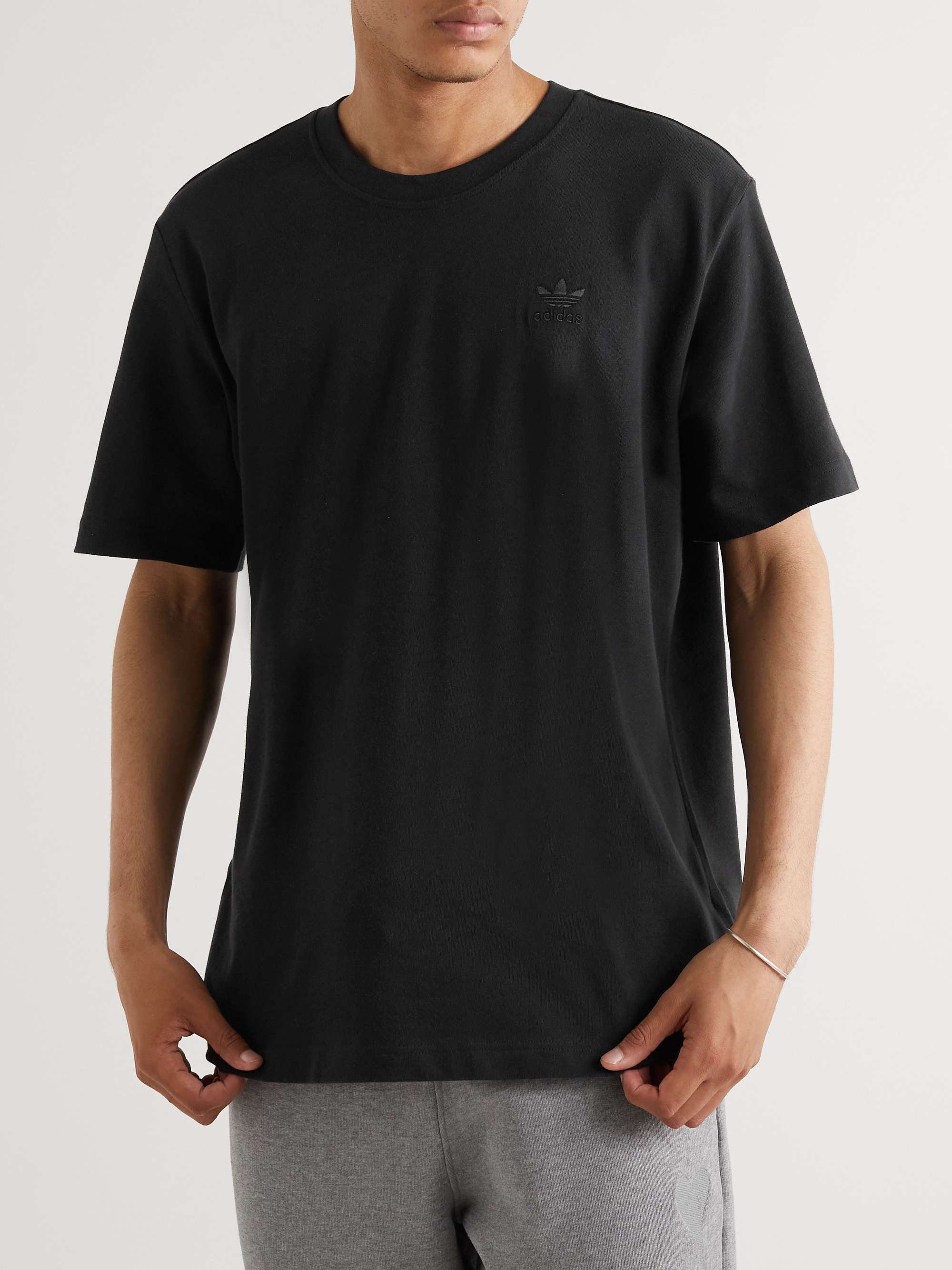ADIDAS ORIGINALS Ozworld Logo-Embroidered Cotton-Jersey T-Shirt